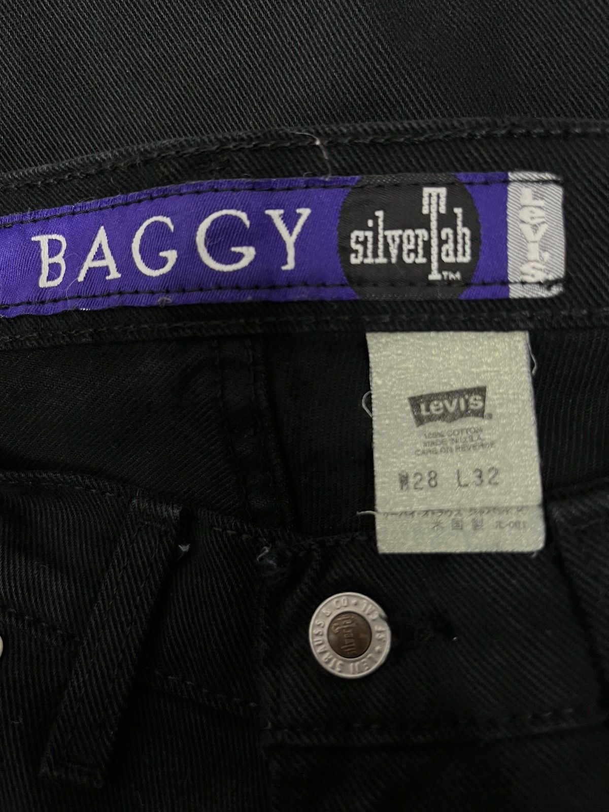 Levi's Vintage Clothing × Vintage FYE💥90’s Levi’s SILVERTAB BAGGY Black Denim Hip Hop Classic Size US 29 - 7 Thumbnail