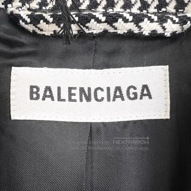 Balenciaga Balenciaga Black and White Checkered Hourglass Wool Blend Size XS / US 0-2 / IT 36-38 - 5 Thumbnail