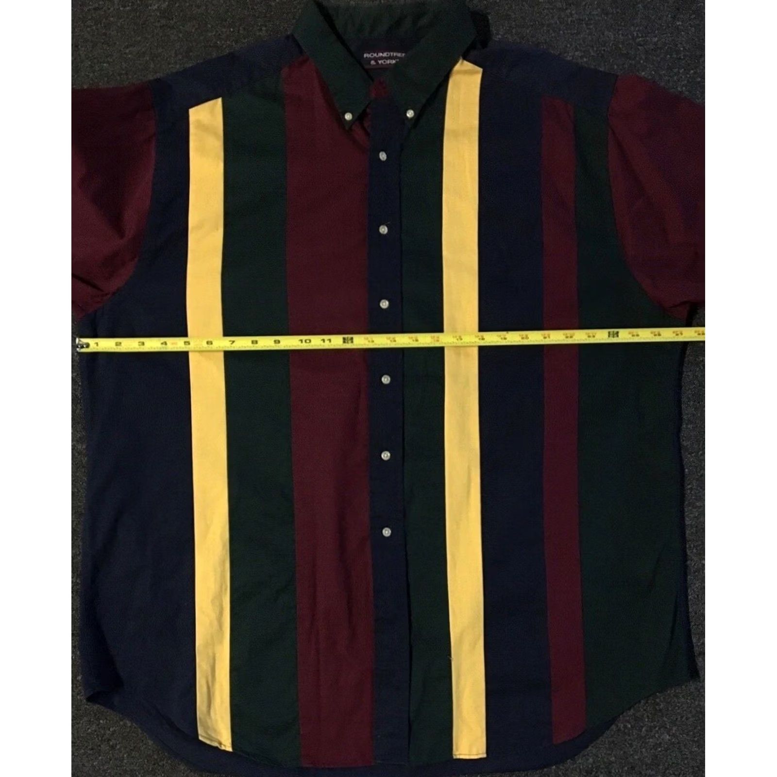 Vintage VINTAGE 90s Striped Button-Up Shirt XL Surf Skate Beach Grunge AOP Vaporwave OP 80s Red Yellow Blue Size US XL / EU 56 / 4 - 6 Thumbnail