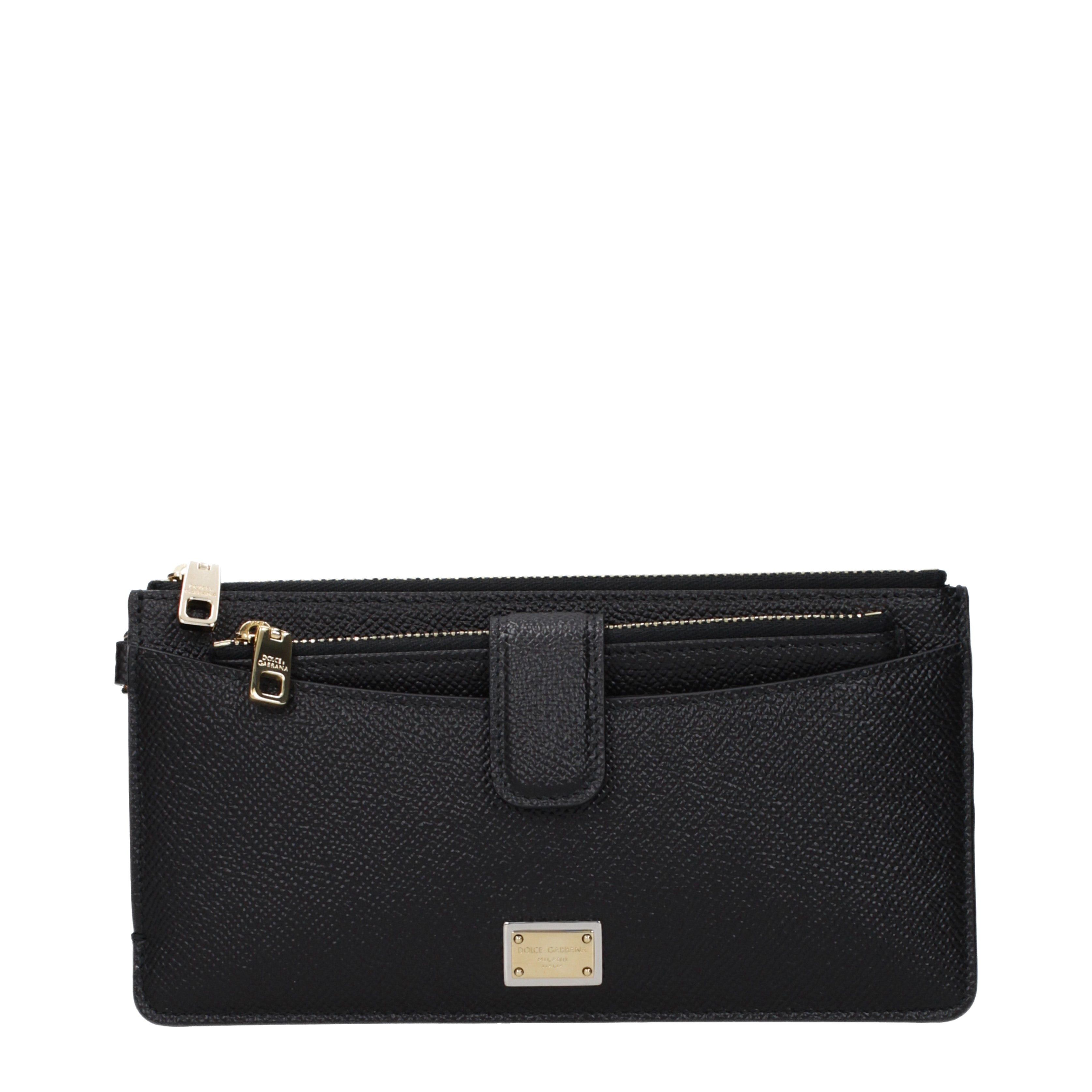 Dolce & Gabbana Dolce&Gabbana Wallets Women Leather Black Size ONE SIZE - 1 Thumbnail