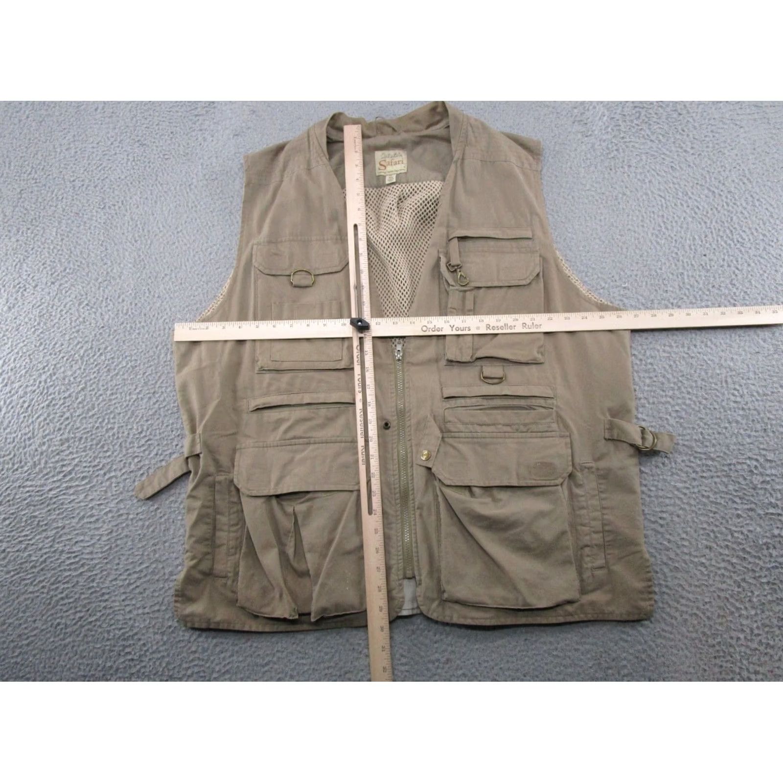 Vintage Cabela's Safari Vest Men XL Khaki Cargo Pockets Vented Fishing Hunting Gorpcore Size US XL / EU 56 / 4 - 6 Thumbnail