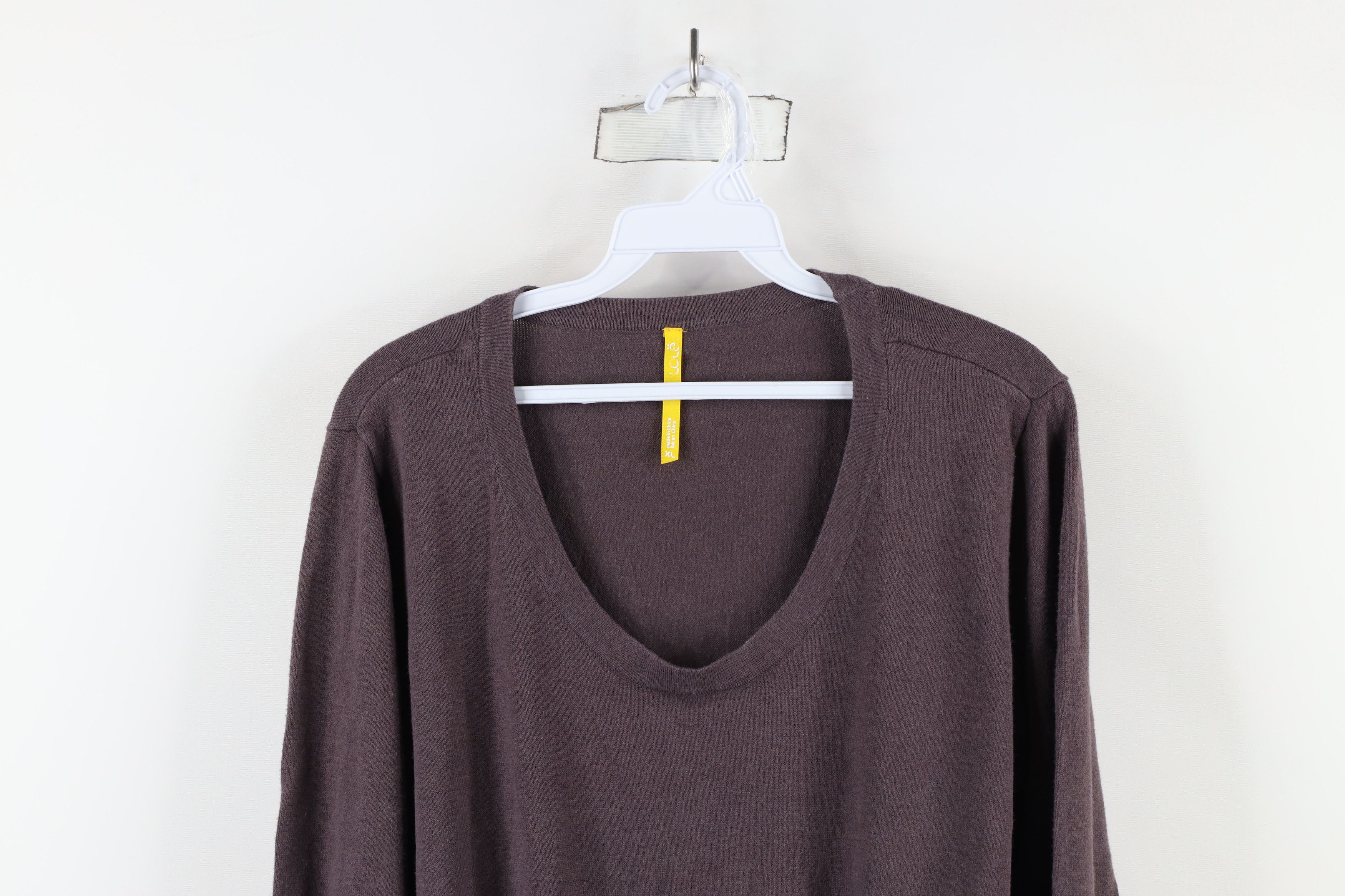 Vintage Y2K Lole Blend Knit Roll Sleeve Babydoll Sweater Purple Size XL / US 12-14 / IT 48-50 - 2 Thumbnail