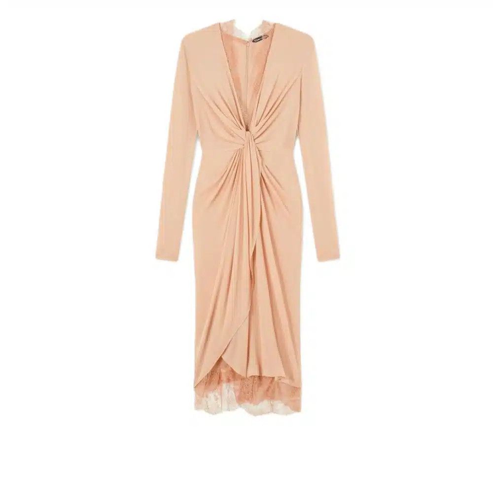Tom Ford o1loc1c0525 ABJ320 Viscose Jersey Dress in Pink Nude Size S / US 4 / IT 40 - 1 Thumbnail