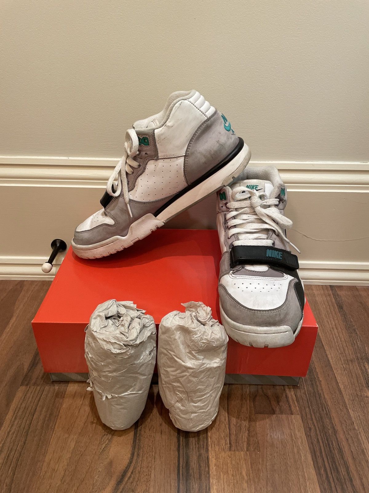 Jordan Brand × Nike Nike Air Trainer 1 Chlorophyll (2022) Size US 11.5 / EU 44-45 - 3 Thumbnail
