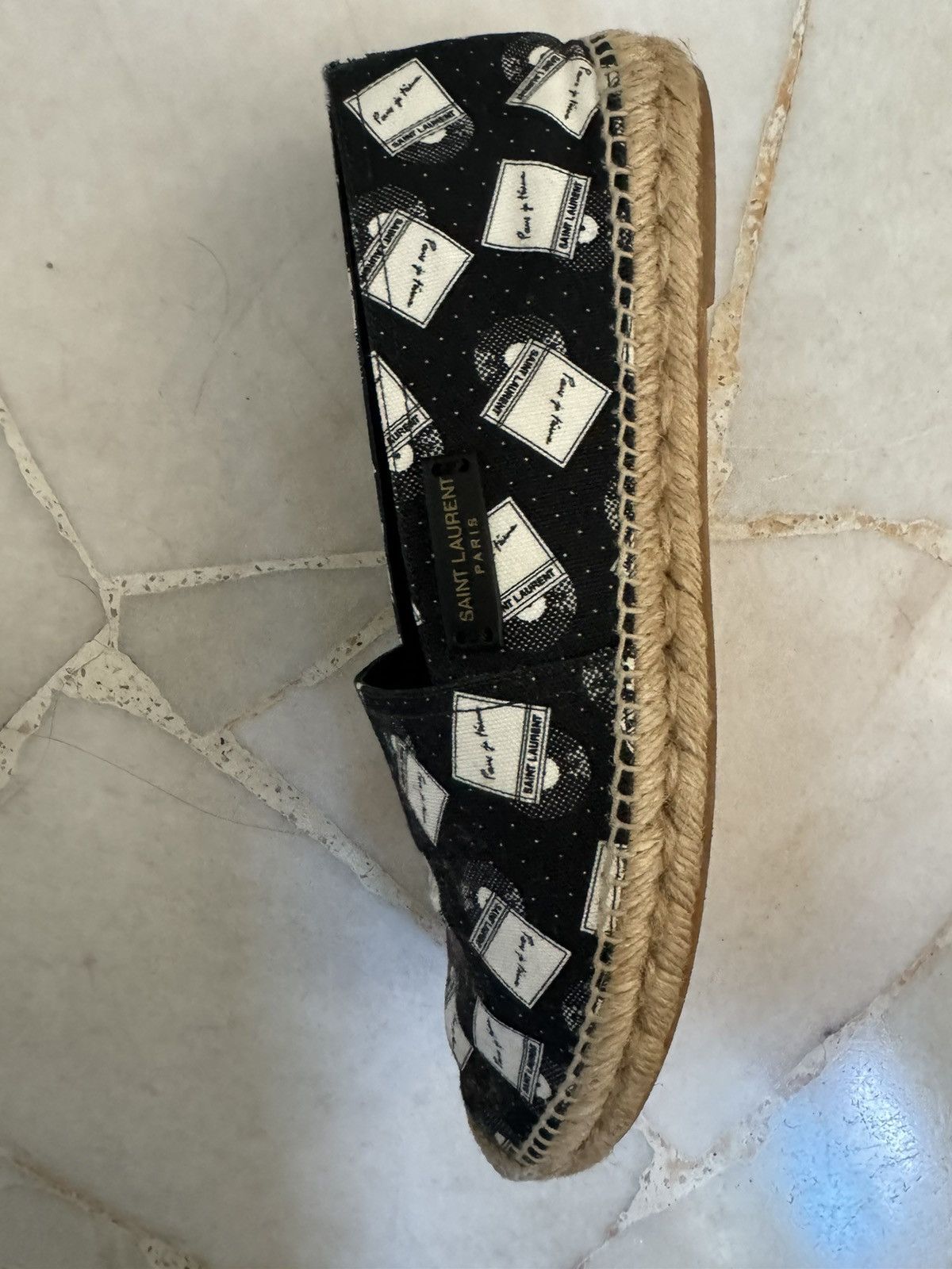 Saint Laurent Paris SAINT LAURENT Vinyl Printed Espadrilles Size US 9 / EU 42 - 6 Thumbnail