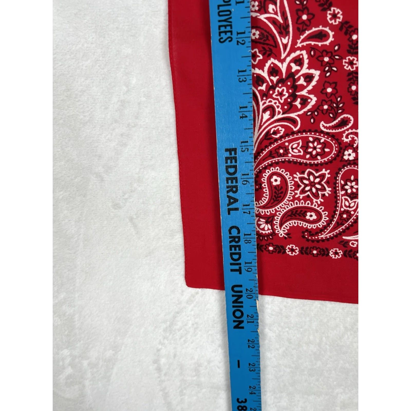Vintage VINTAGE Wamcraft Bandana Red Paisley Handkerchief Western USA Made Men Women Adult Unisex Cowboy Bandana Paisley Red Cotton Handkerchief Size ONE SIZE - 4 Thumbnail