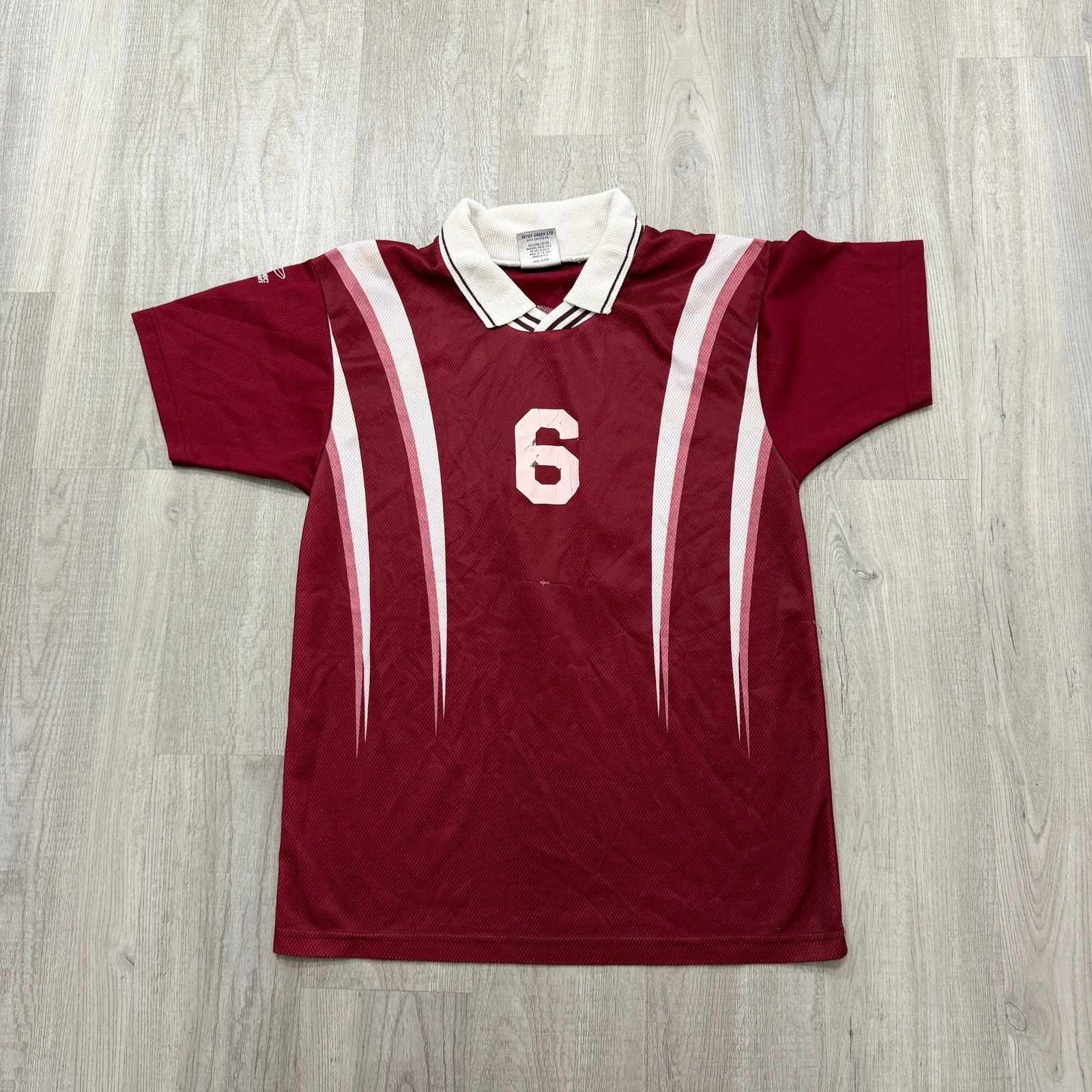 Vintage Vintage Dynamic Soccer Collared Jersey Small Red White 90s Size US S / EU 44-46 / 1 - 1 Thumbnail