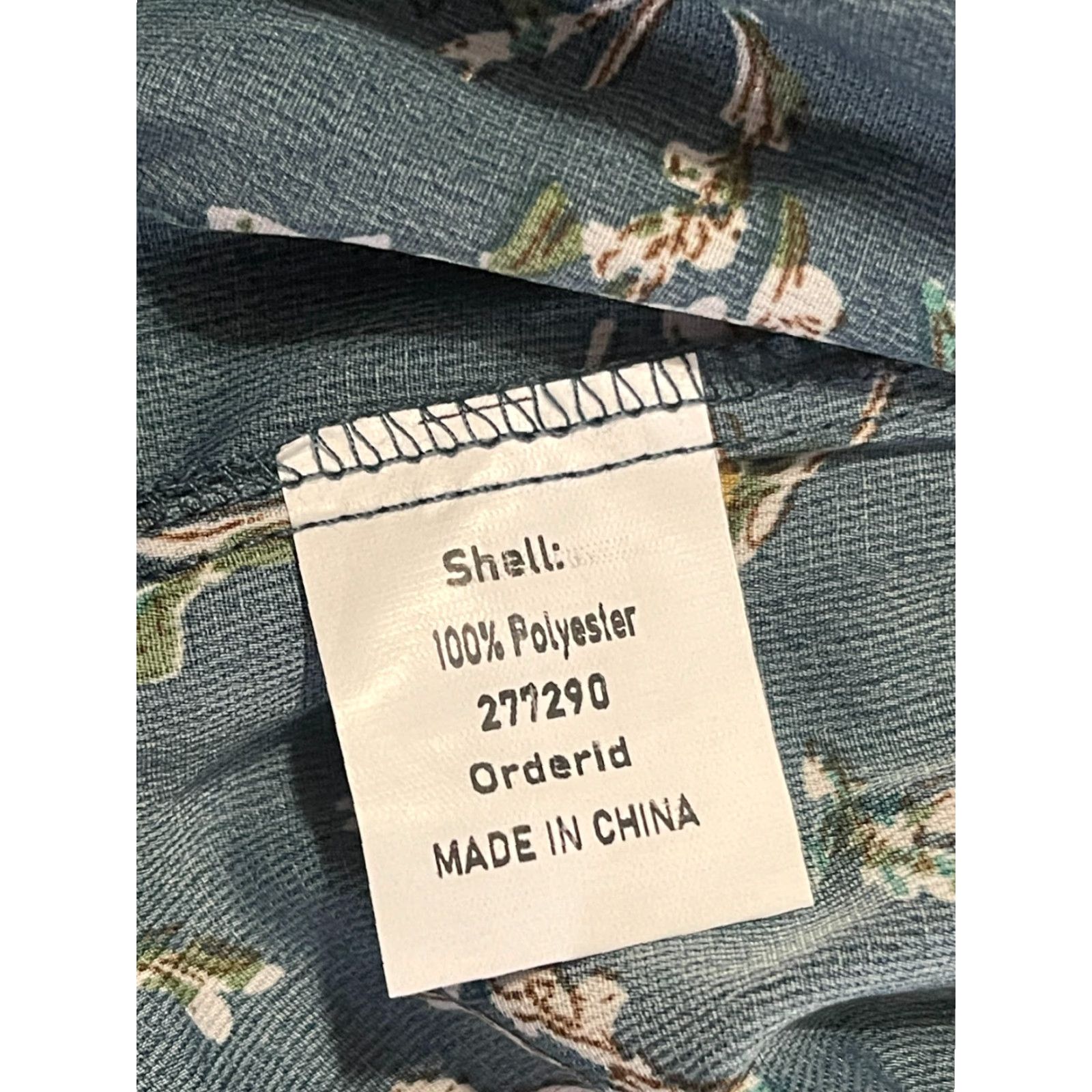 Vintage Petallush Dress Woman L Green White Pink Floral Long Sleeve Smocked V-Neck Pullover Size L / US 10 / IT 46 - 5 Thumbnail