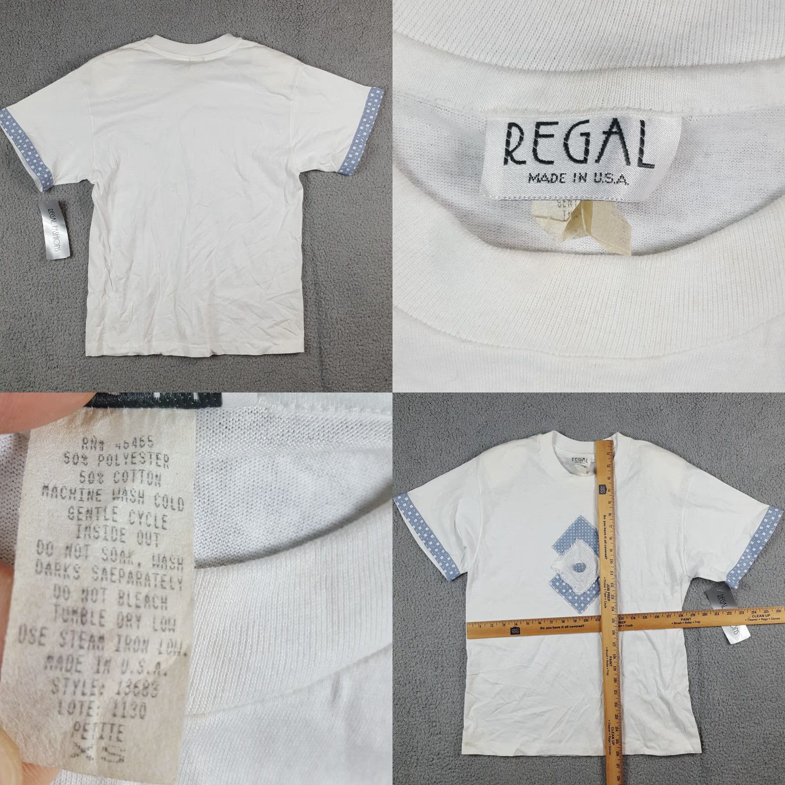 Etro VINTAGE Regal T-Shirt Shirt Womens XS Petite White 90s Flower Retro Short Sleeve Top Size XS / US 0-2 / IT 36-38 - 8 Thumbnail