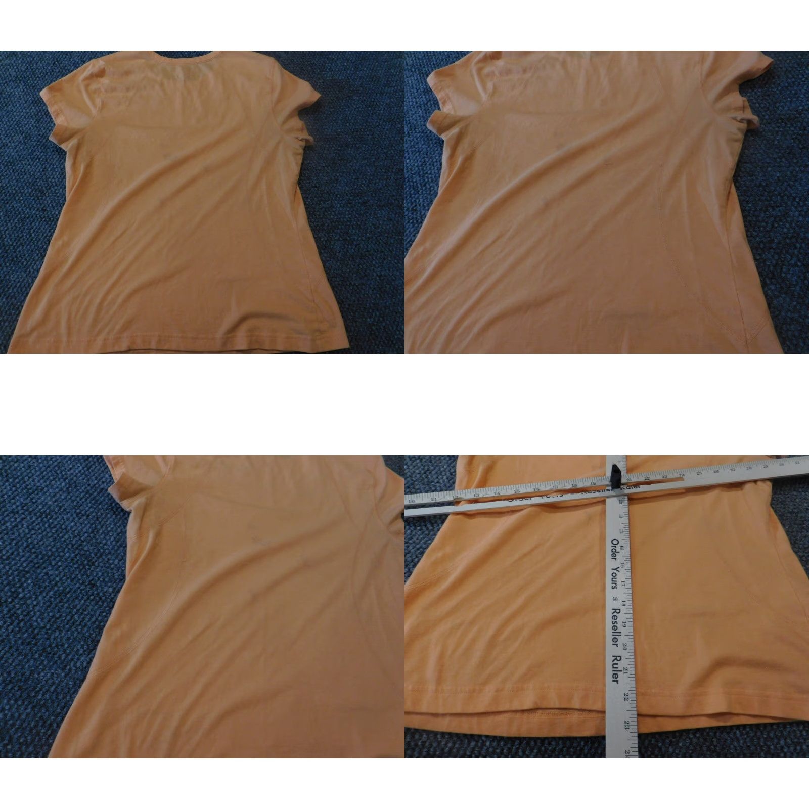 Tek Gear Tek Gear Womens Shirt XL Orange Tee Stretch Active Casual Short Sleeve Round Neck Pullover Cotton Polyester Blouse Regular Womens Size XL / US 12-14 / IT 48-50 - 8 Thumbnail
