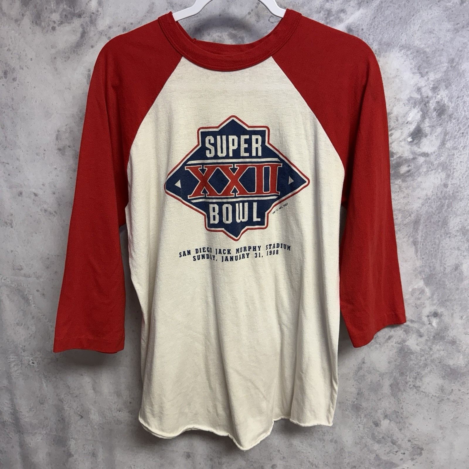 Trench USA Vintage 80s Super Bowl XXII T Shirt Mens XL Trench 3/4 Sleev Size US XL / EU 56 / 4 - 2 Thumbnail