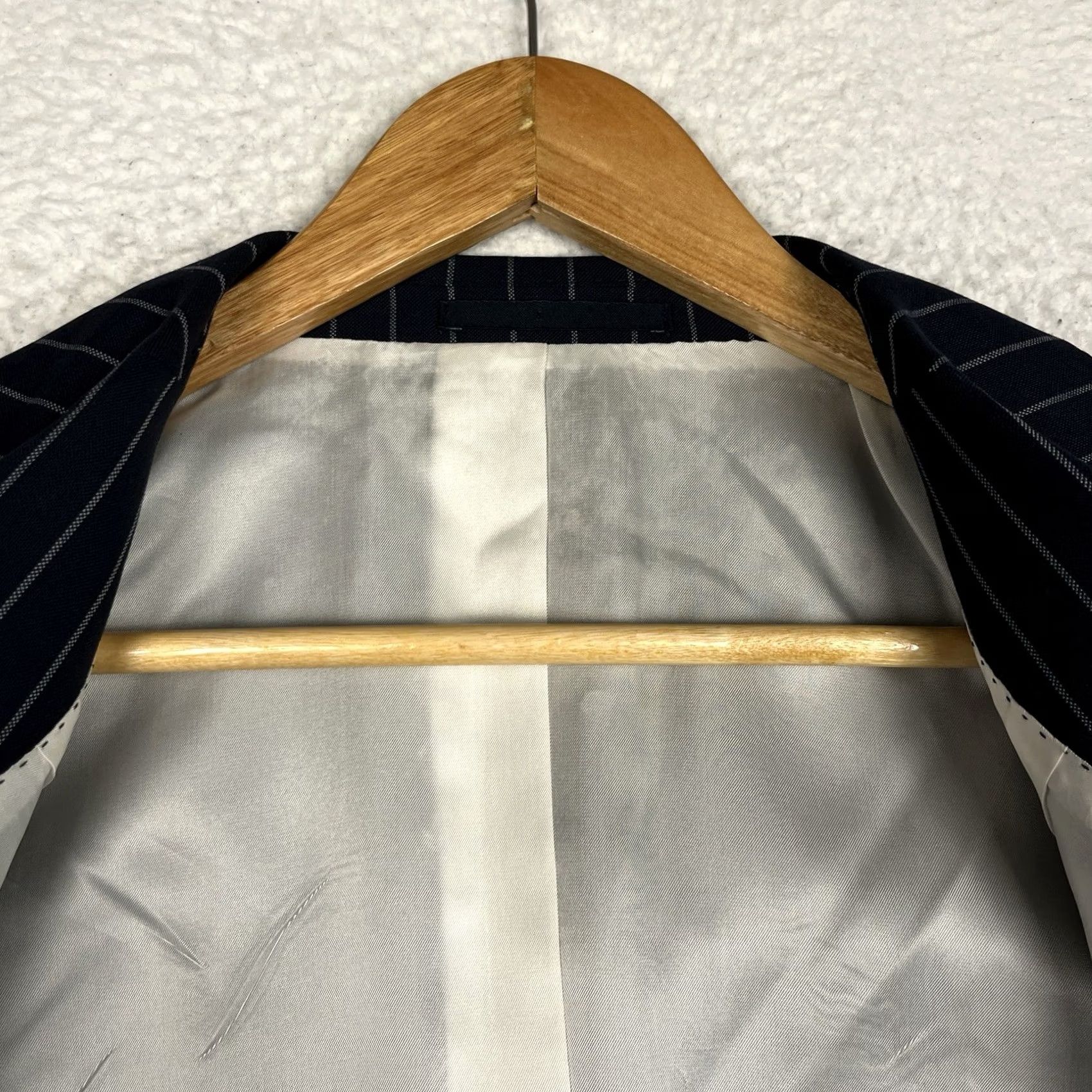 Suitsupply Suitsupply Blazer Mens US 40R Wool Pinstripe Havana Wide Lapel Slim Double-Vented Notch Single-Breasted Two-Button Jacket Suit Size 40R - 5 Thumbnail