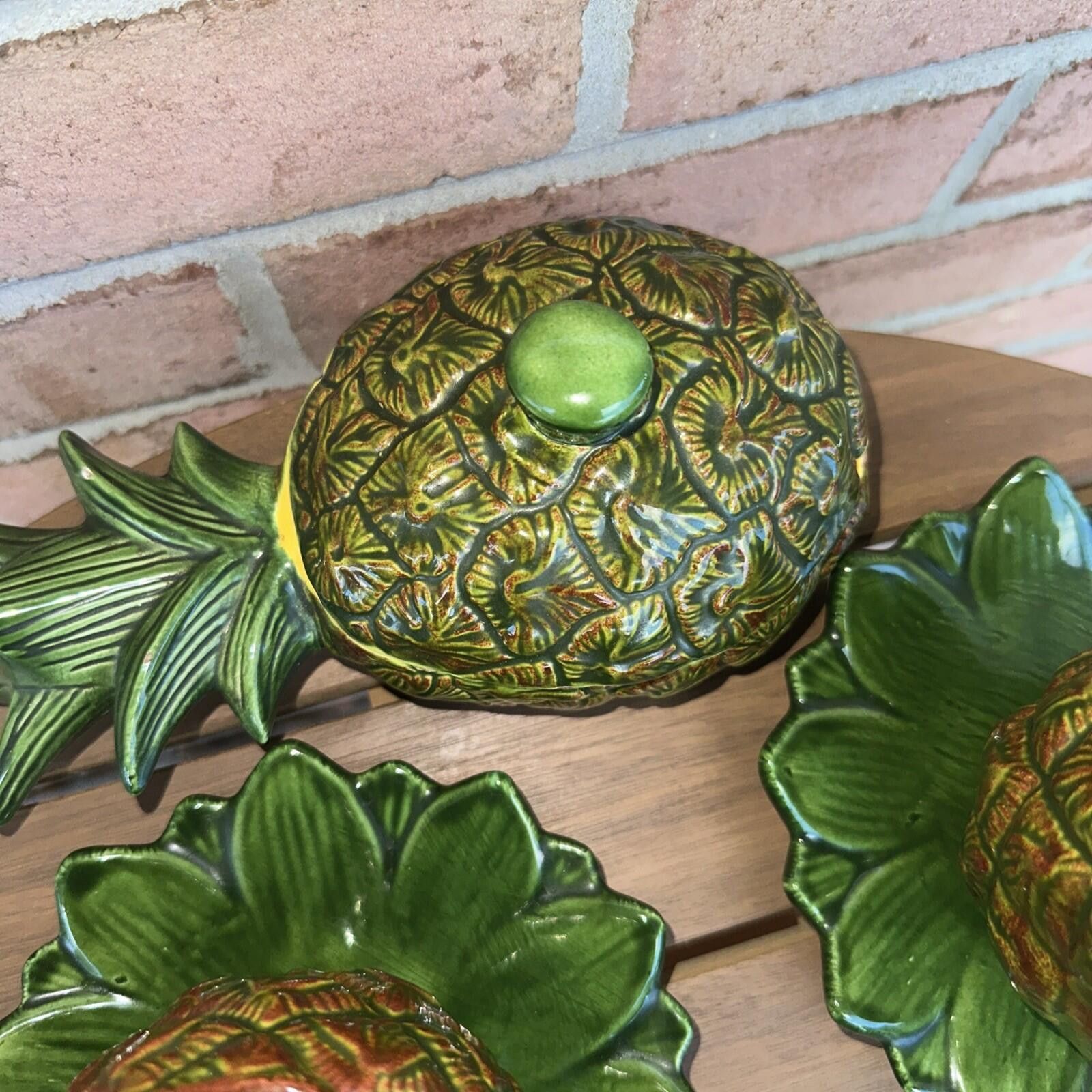 Unknown London Vtg Pineapple Bowls Plate Cup Saucer Sugar Dish Set Size ONE SIZE - 5 Thumbnail