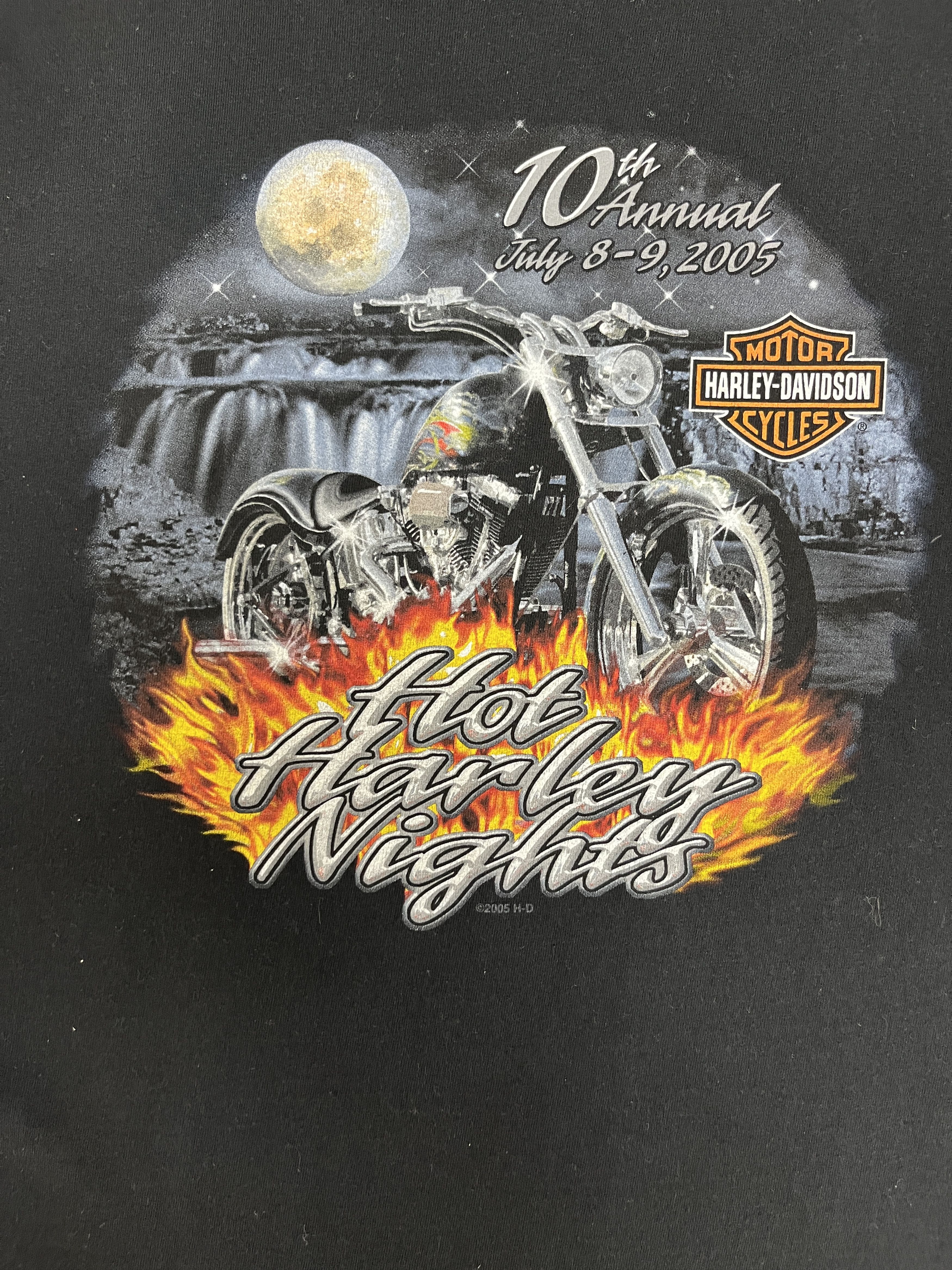 Vintage Harley Davidson 10th Annual Hot Harley Nights Vintage Tee Size US XXL / EU 58 / 5 - 2 Thumbnail