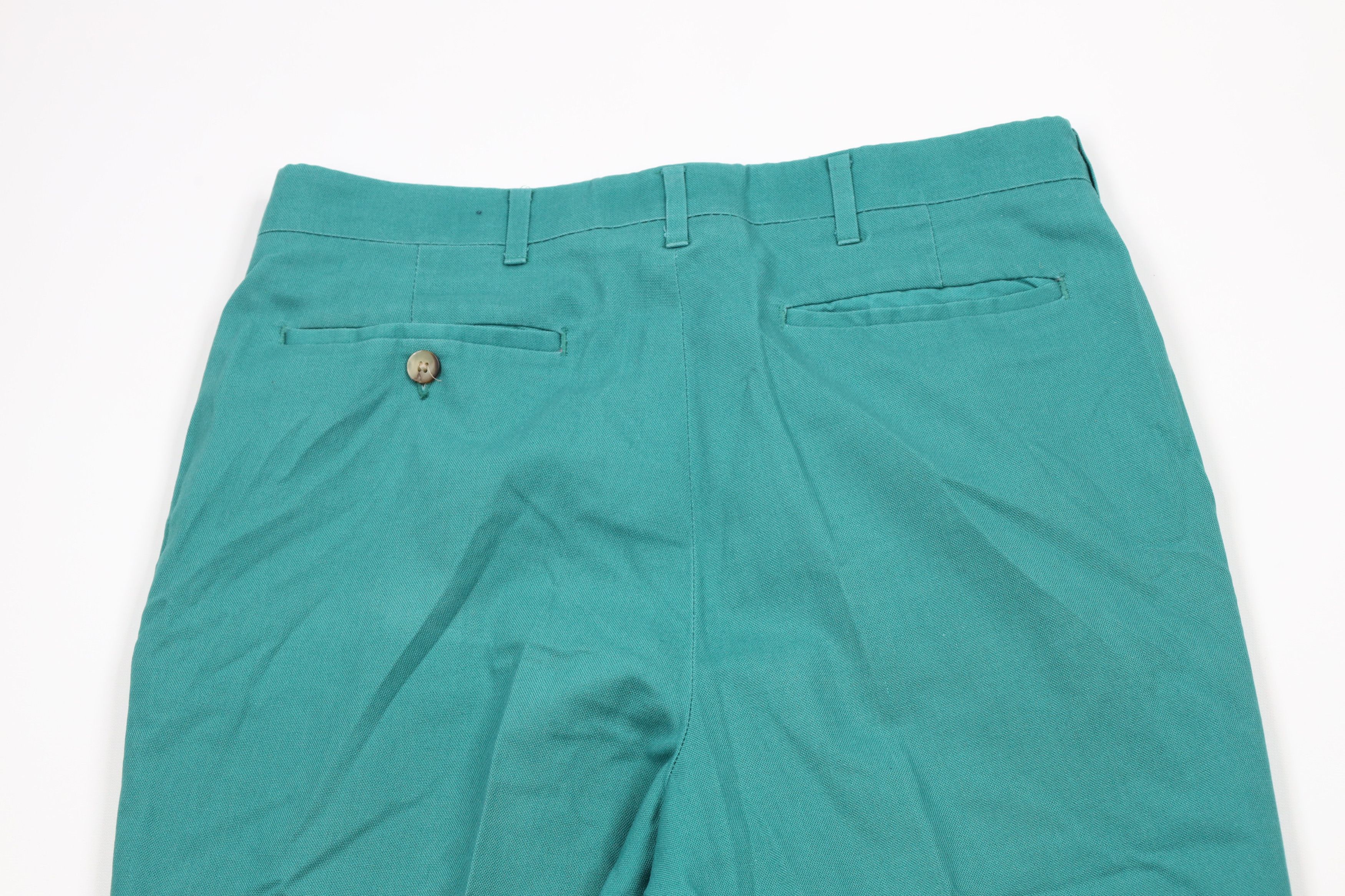 Vintage Vintage 90s Streetwear Faded Knit Wide Leg Chino Pants Green Size US 30 / EU 46 - 11 Thumbnail