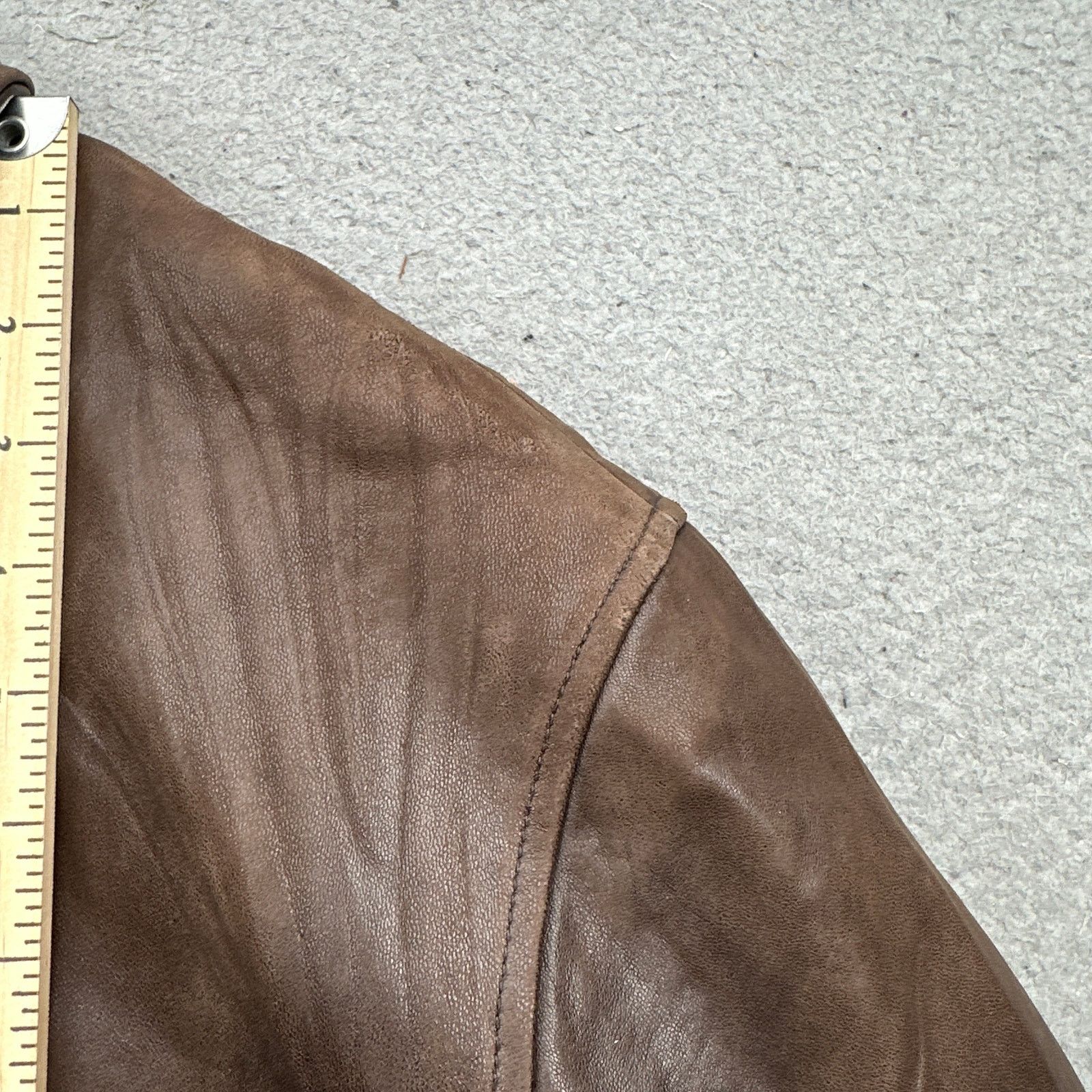 Nautica Nautica Leather Full Zip Lined Jacket Mens Large Brown Size US L / EU 52-54 / 3 - 13 Thumbnail