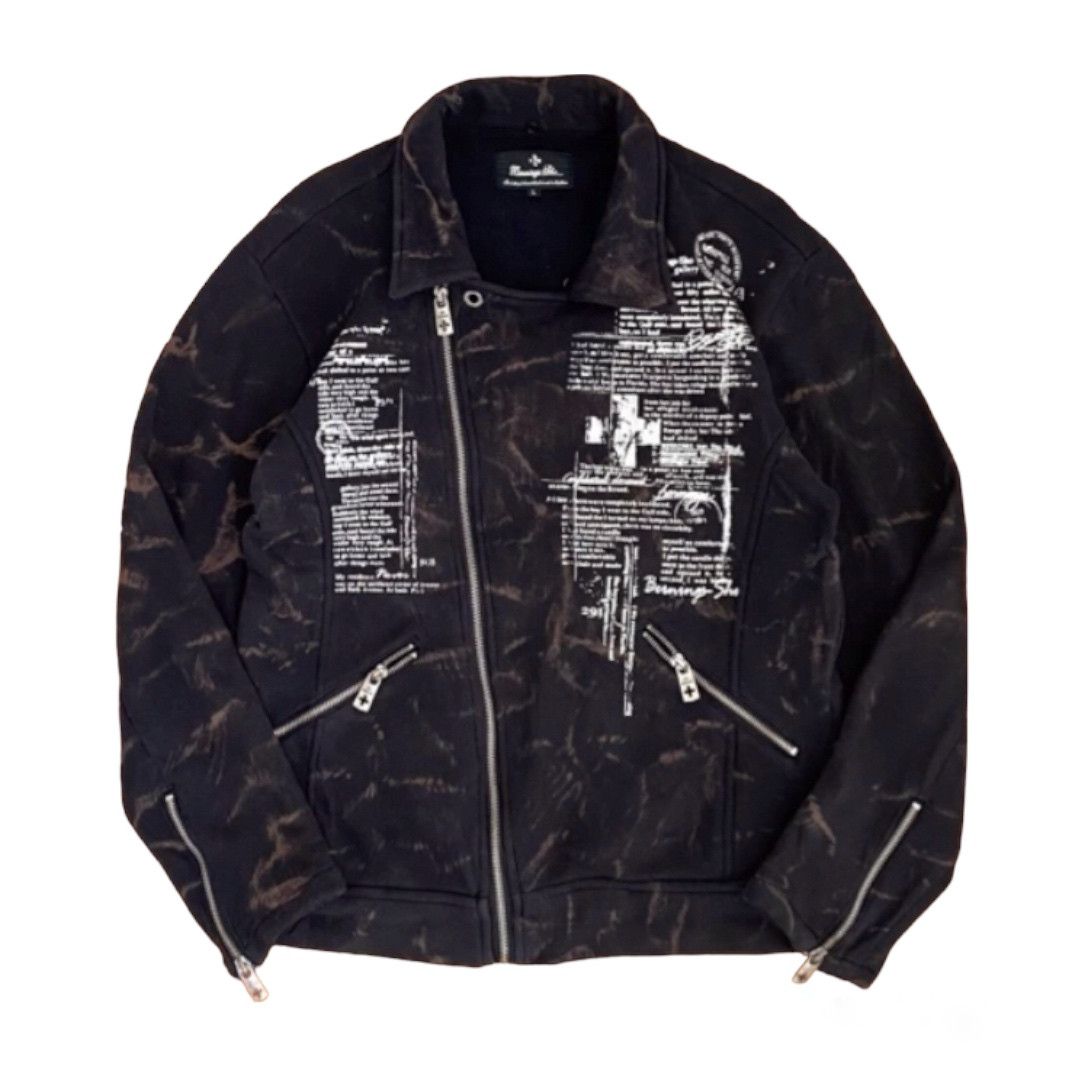 image of Berning Sho Jacket Multi Zipper in Black, Men's (Size Medium)