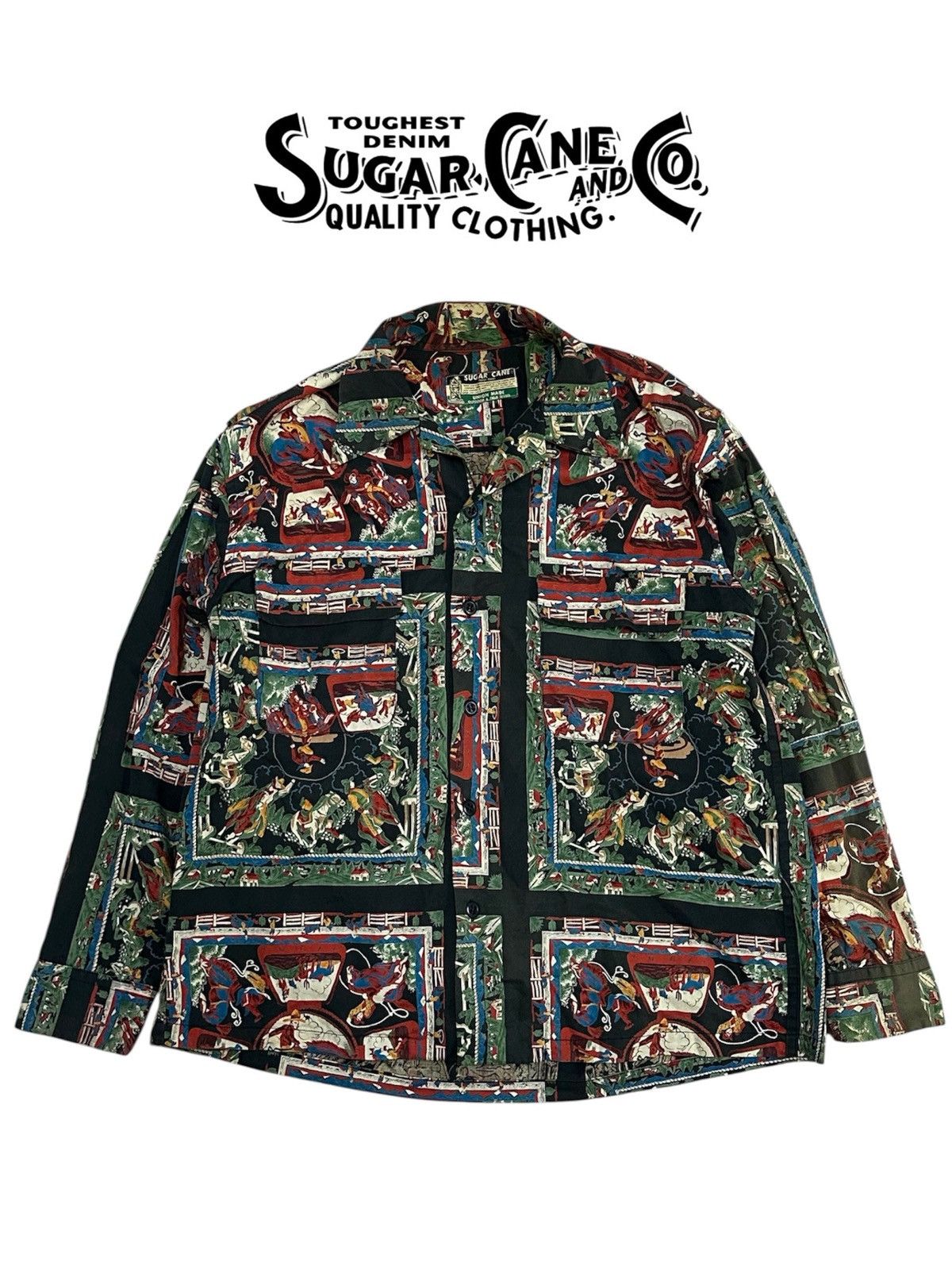 Sugar Cane Vintage Sugar Canes Toyo Enterprise Cowboy Printed L/S Size US L / EU 52-54 / 3 - 1 Thumbnail
