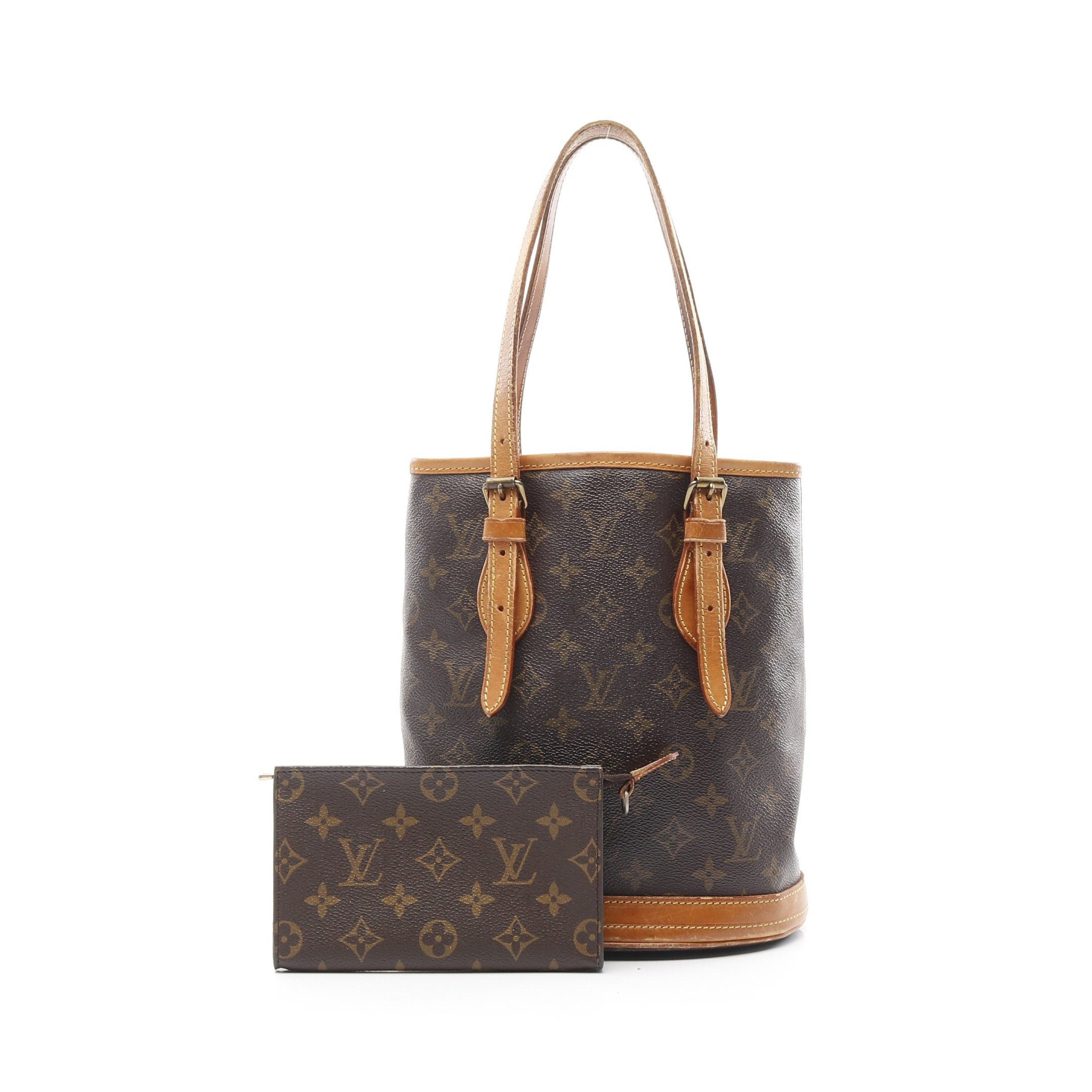 Louis Vuitton Louis Vuitton Bucket Pm Monogram Handbag Leather Brown Size ONE SIZE - 1 Thumbnail
