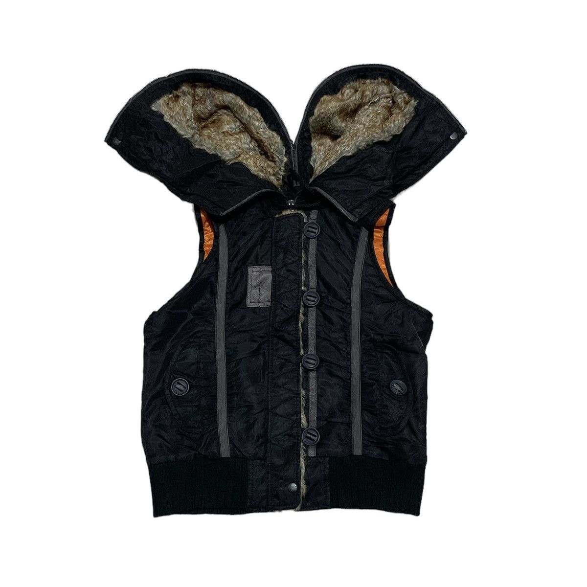 Avirex × If Six Was Nine × Le Grande Bleu (L.G.B.) Avirex Fur Hooded Vest Size US M / EU 48-50 / 2 - 1 Thumbnail