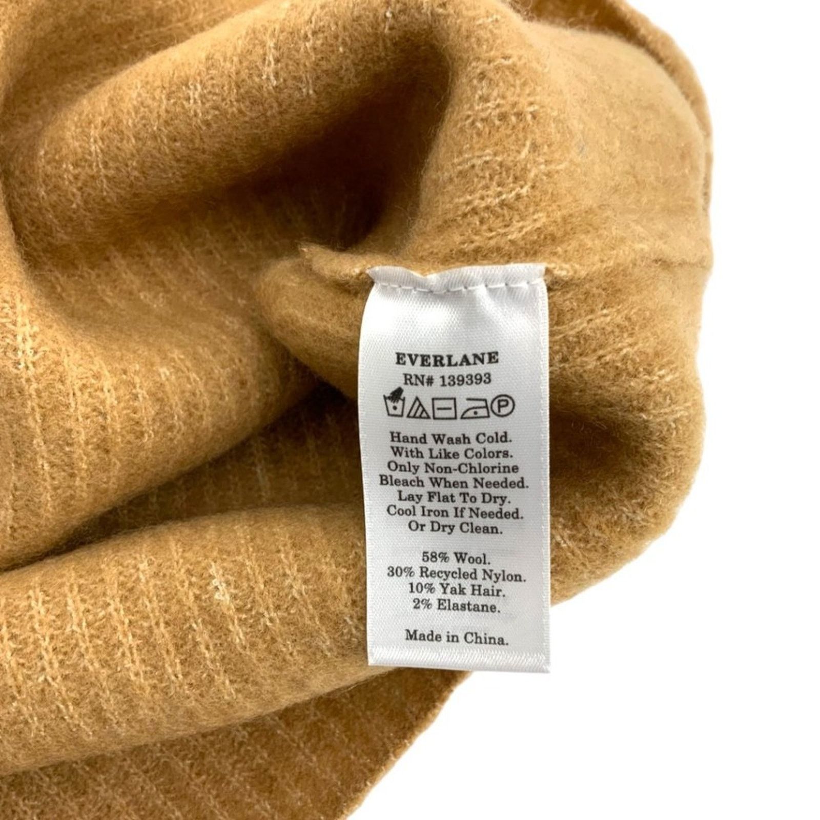 Everlane Everlane Cozy-Stretch Tank Yak Wool Blend Camel Large NWT Size L / US 10 / IT 46 - 6 Thumbnail
