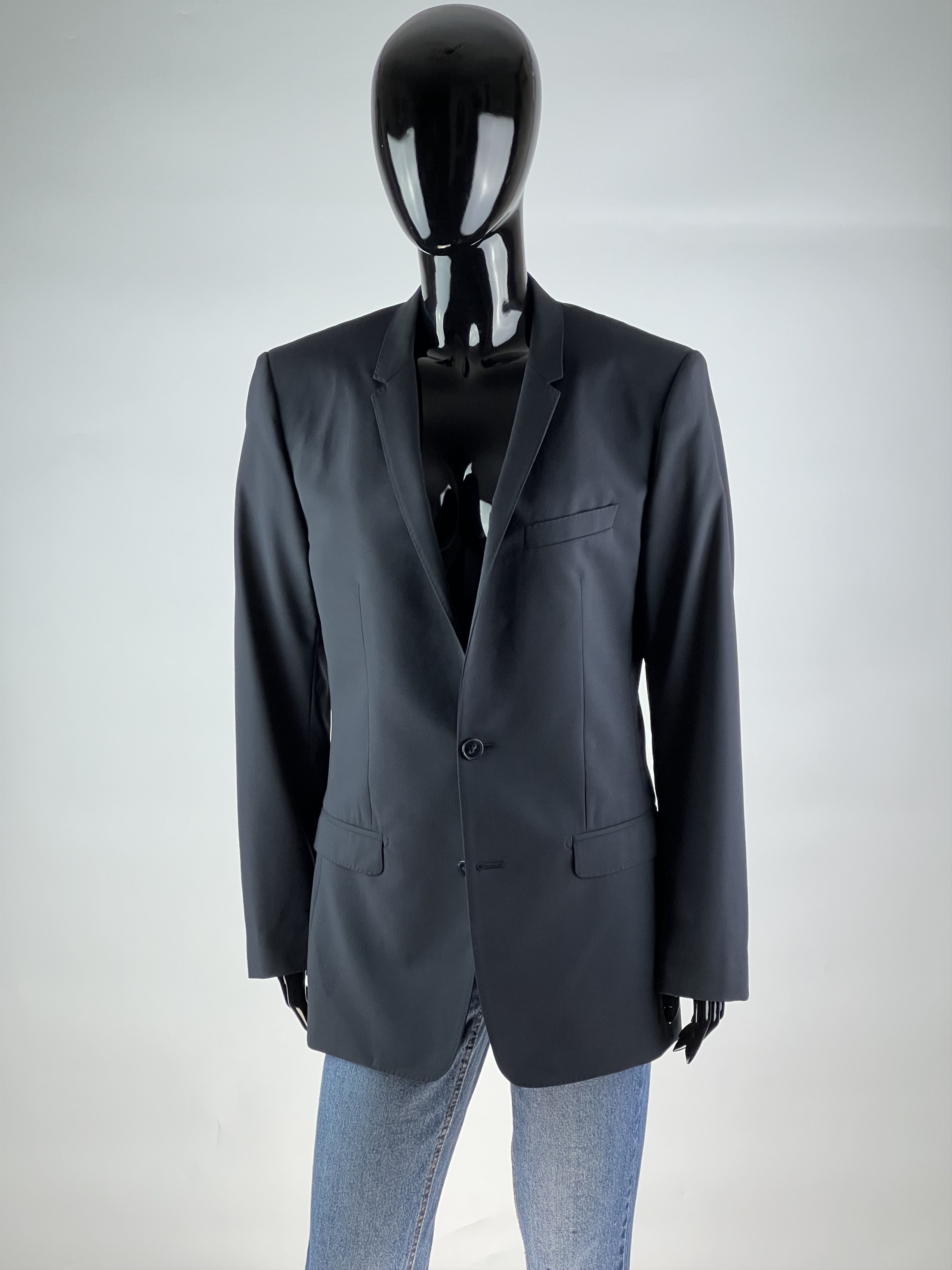 Dolce & Gabbana Dolce & Gabbana Gold Navy Blue Wool Blazer Jacket Size IT44 Size M / US 6-8 / IT 42-44 - 1 Thumbnail