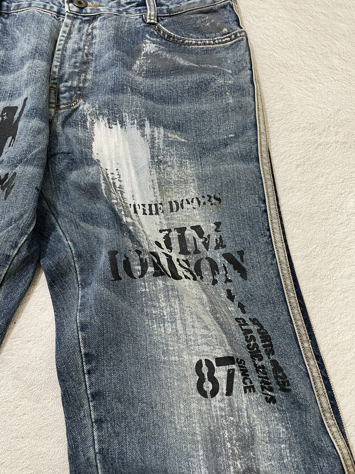 Hysteric Glamour 00s Conycuny Y2K Graphic Printed Denim Wide Leg Archive Size US 33 - 4 Thumbnail