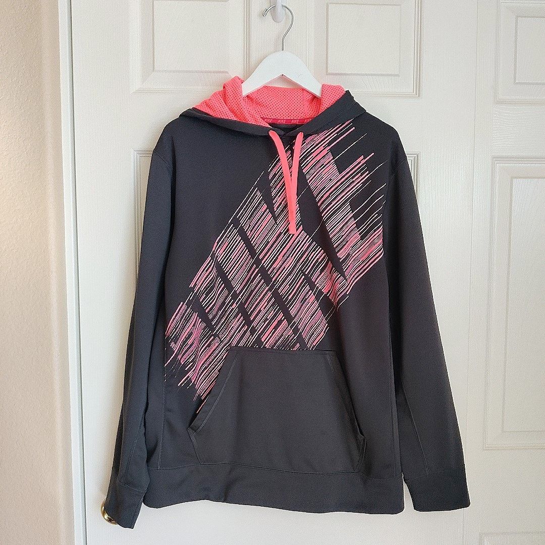 Nike Therma-Fit streak logo fleece lined hoodie pullover top Size US L / EU 52-54 / 3 - 1 Thumbnail