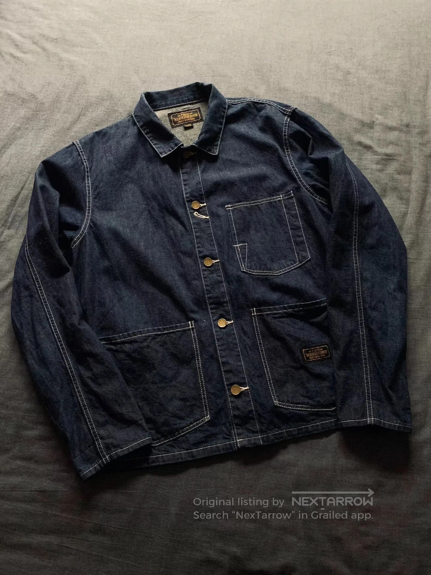 Neighborhood NEIGHBORHOOD HUSTLAS Washed Denim Jacket. Size US L / EU 52-54 / 3 - 1 Thumbnail