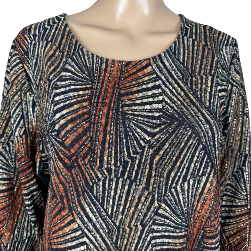 Chicos Chico's Travelers Asymmetrical 3/4 Sleeve Tunic Top Size 2 Size L / US 10 / IT 46 - 2 Thumbnail