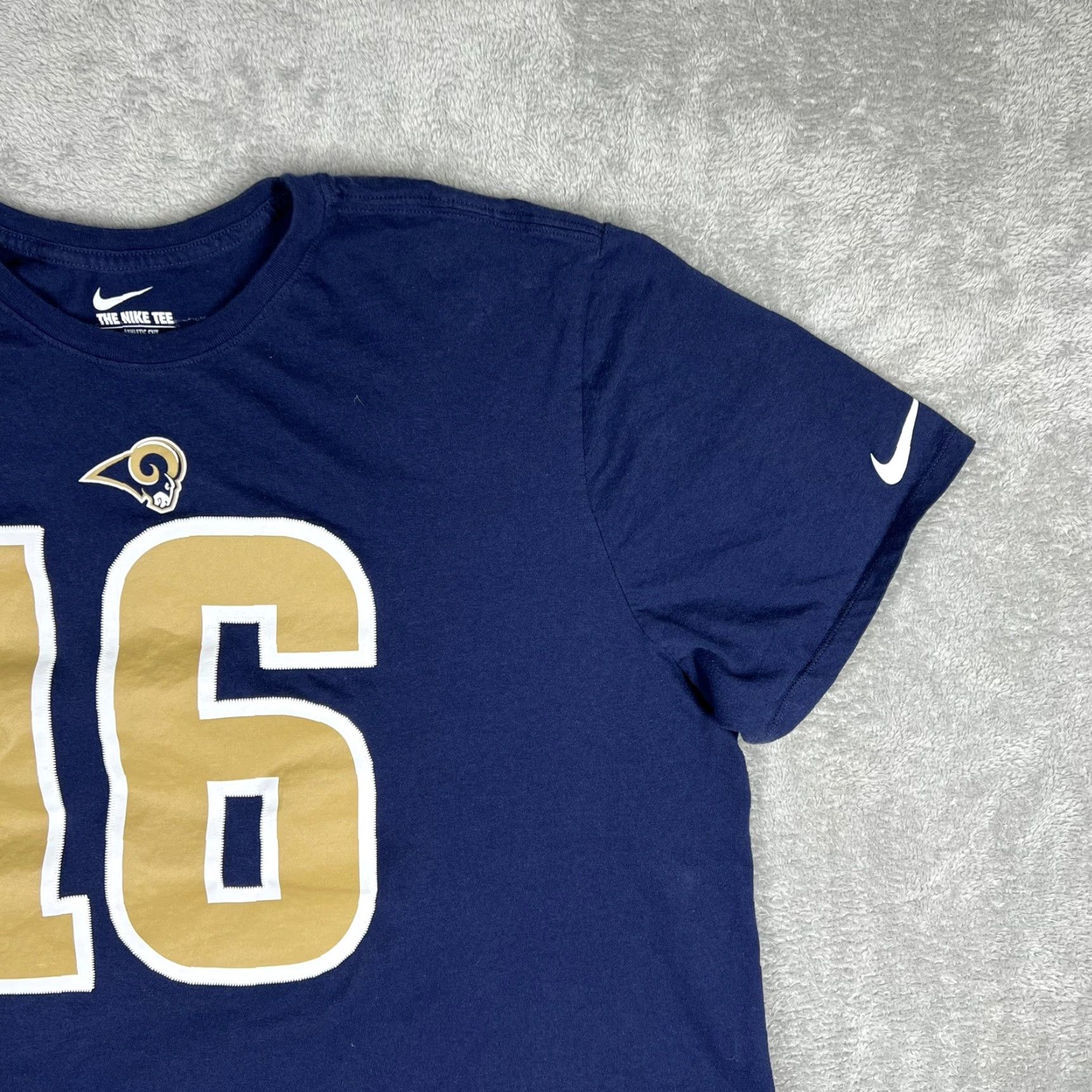 Nike Nike Men's XXL Shirt Los Angeles Rams Jared Goff #16 NFL Short Sleeve Navy Blue Size US XXL / EU 58 / 5 - 2 Thumbnail