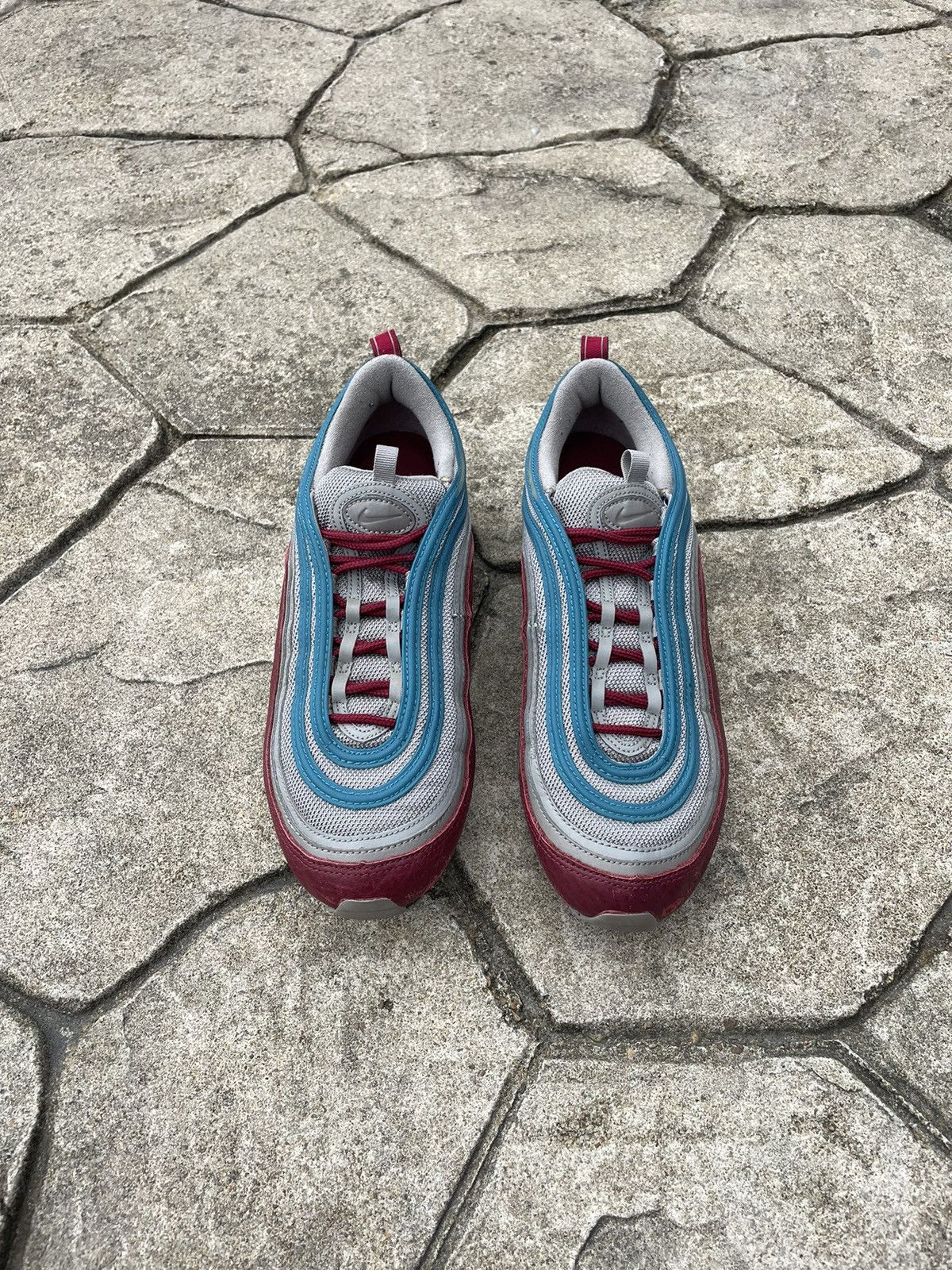 Nike 2018 Nike Air Max 97 “Tumbled Leather” Low Top Sneakers Size US 10 / EU 43 - 2 Thumbnail