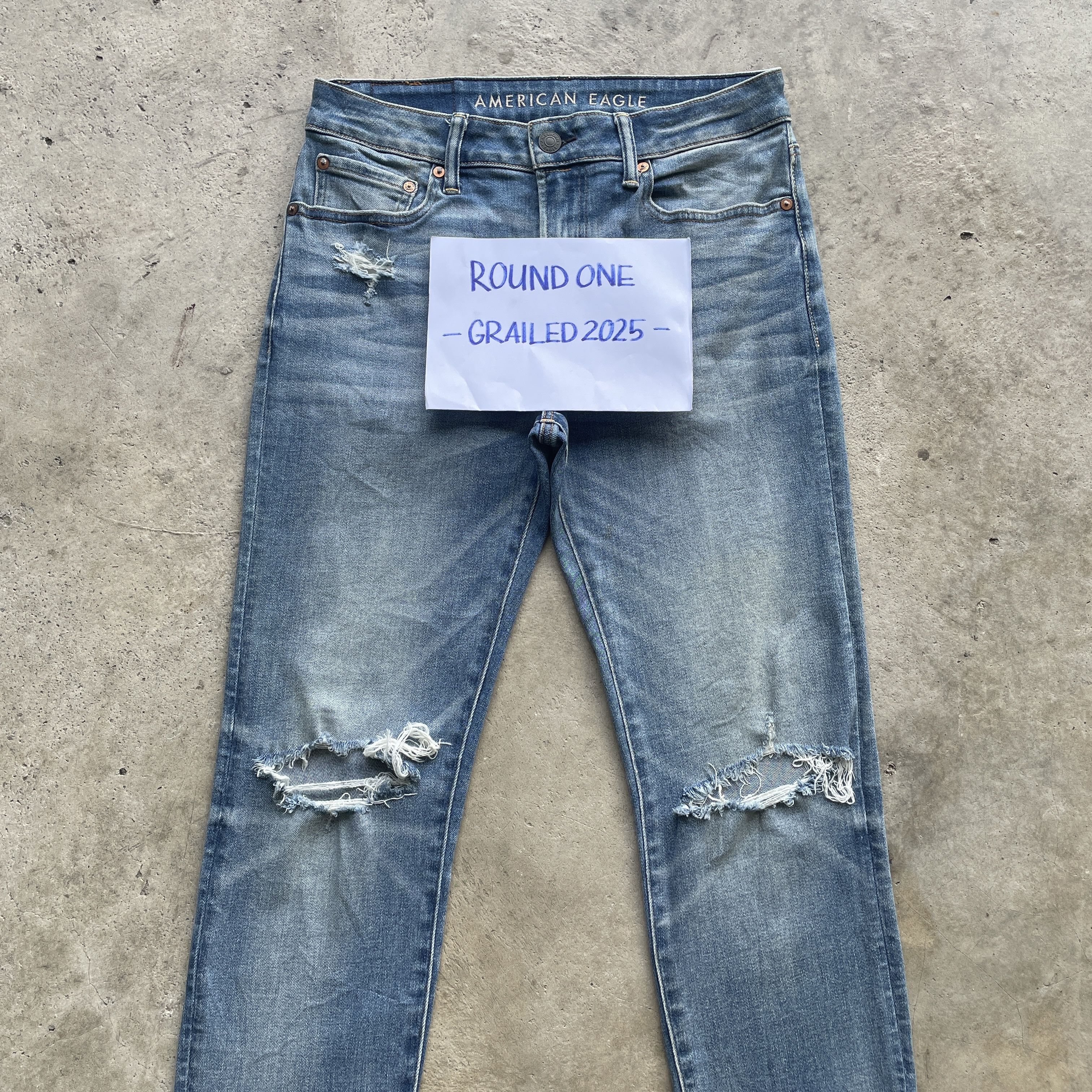 American Eagle Outfitters VINTAGE AMERICAN EAGLE DENIM DISTRESSED RIPPED PANTS JEANS Size US 31 - 3 Thumbnail
