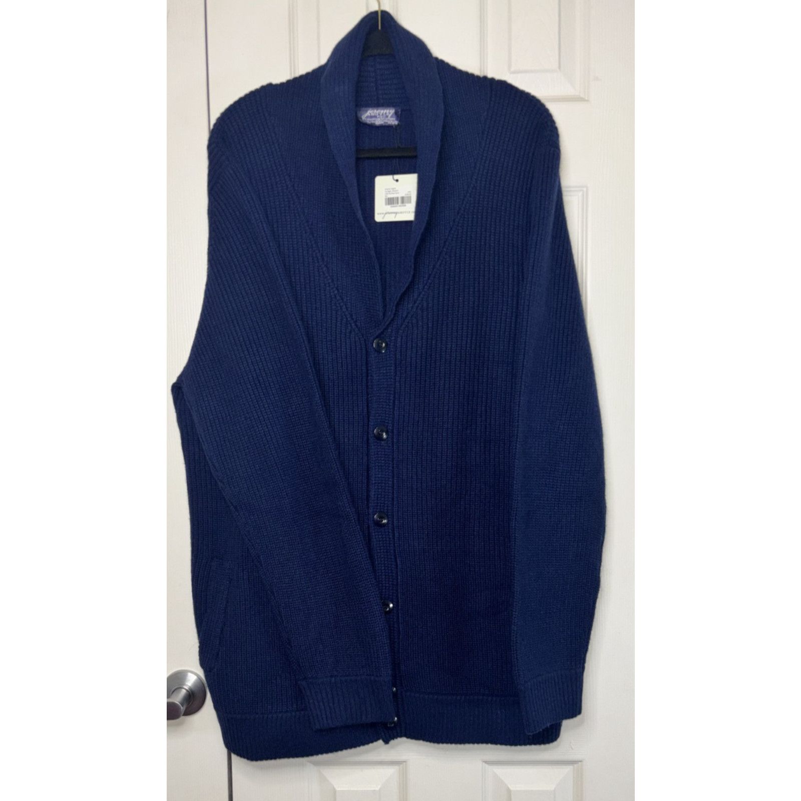Jeremy Argyle Jeremy Argyle Cardigan Sweater Navy XXL New Size US XXL / EU 58 / 5 - 5 Thumbnail
