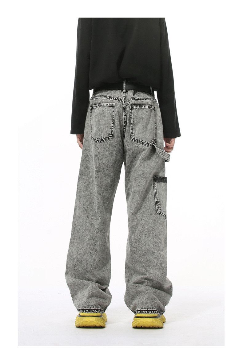 Japanese Brand × Vintage Retro washed cargo straight men's snowflake jeans Size US 32 / EU 48 - 5 Thumbnail