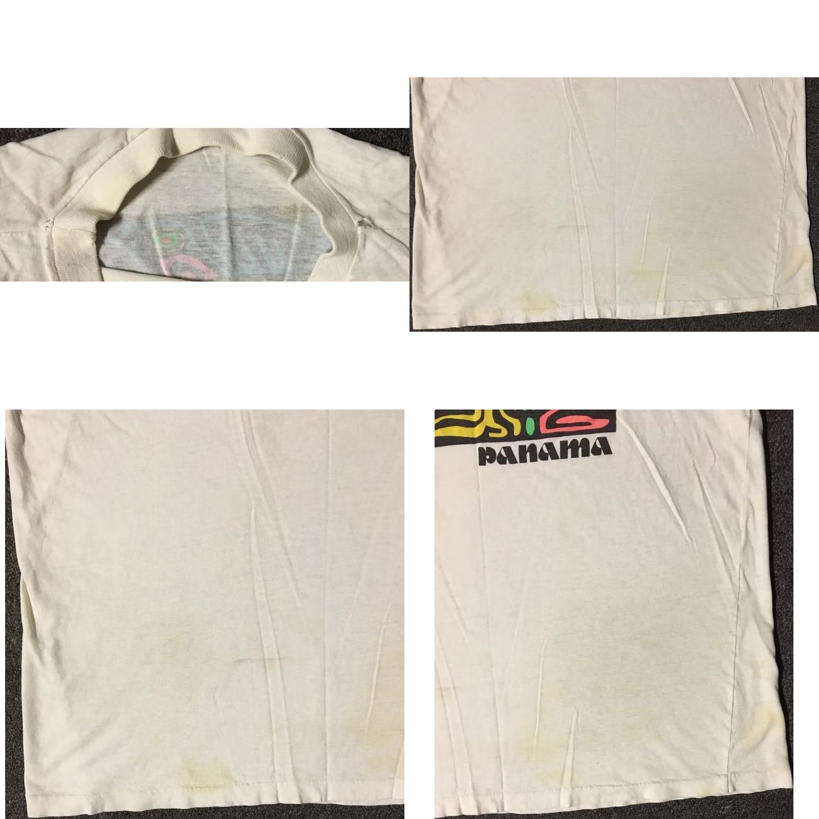 Vintage VINTAGE Panama Shirt S White Beach Art 80s Grunge Surf Ocean Pacific Nike Brand Single Stitch Mens T-Shirt Size US S / EU 44-46 / 1 - 10 Thumbnail