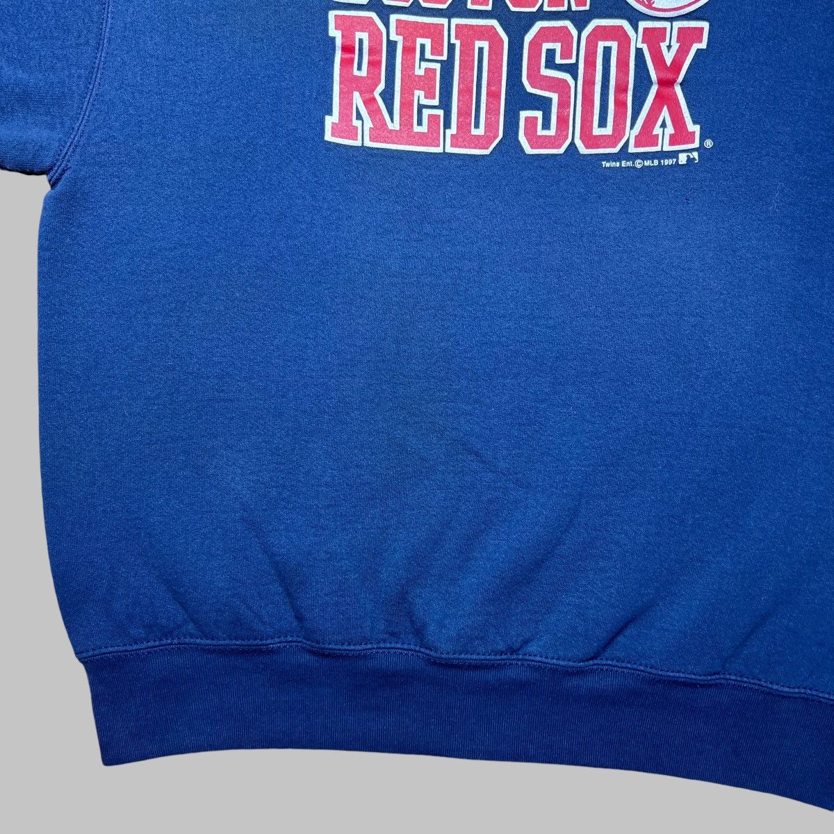MLB × Vintage 1997 MLB Boston Red Socks 3D Spell Out Pullover Sweatshirt Size US XL / EU 56 / 4 - 5 Thumbnail