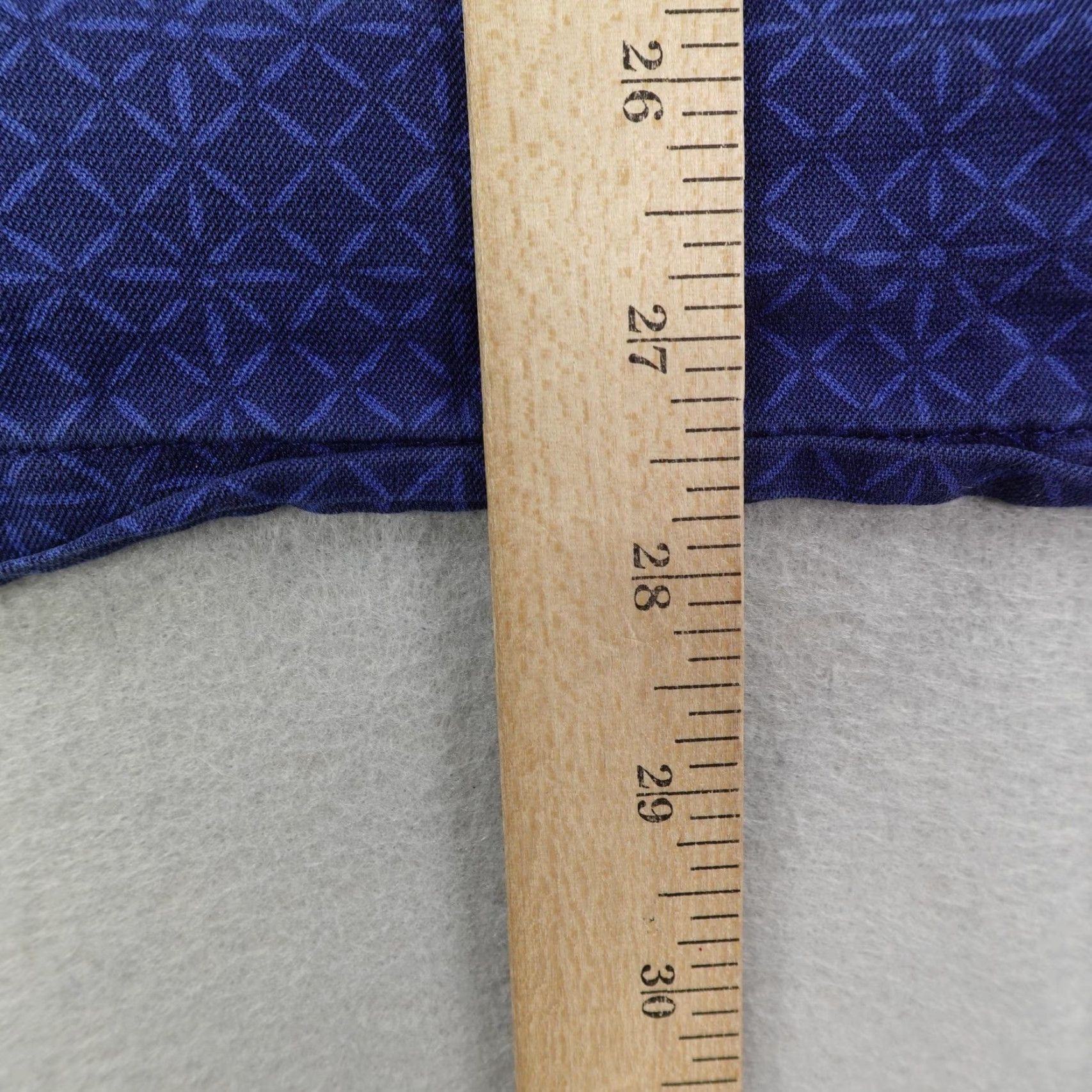 Nat Nast Nat Nast Mens XL Blue Silk Cotton Short Sleeve Button-Up Shirt Casual Resort Lounge Geometric Pattern Size US XL / EU 56 / 4 - 7 Thumbnail