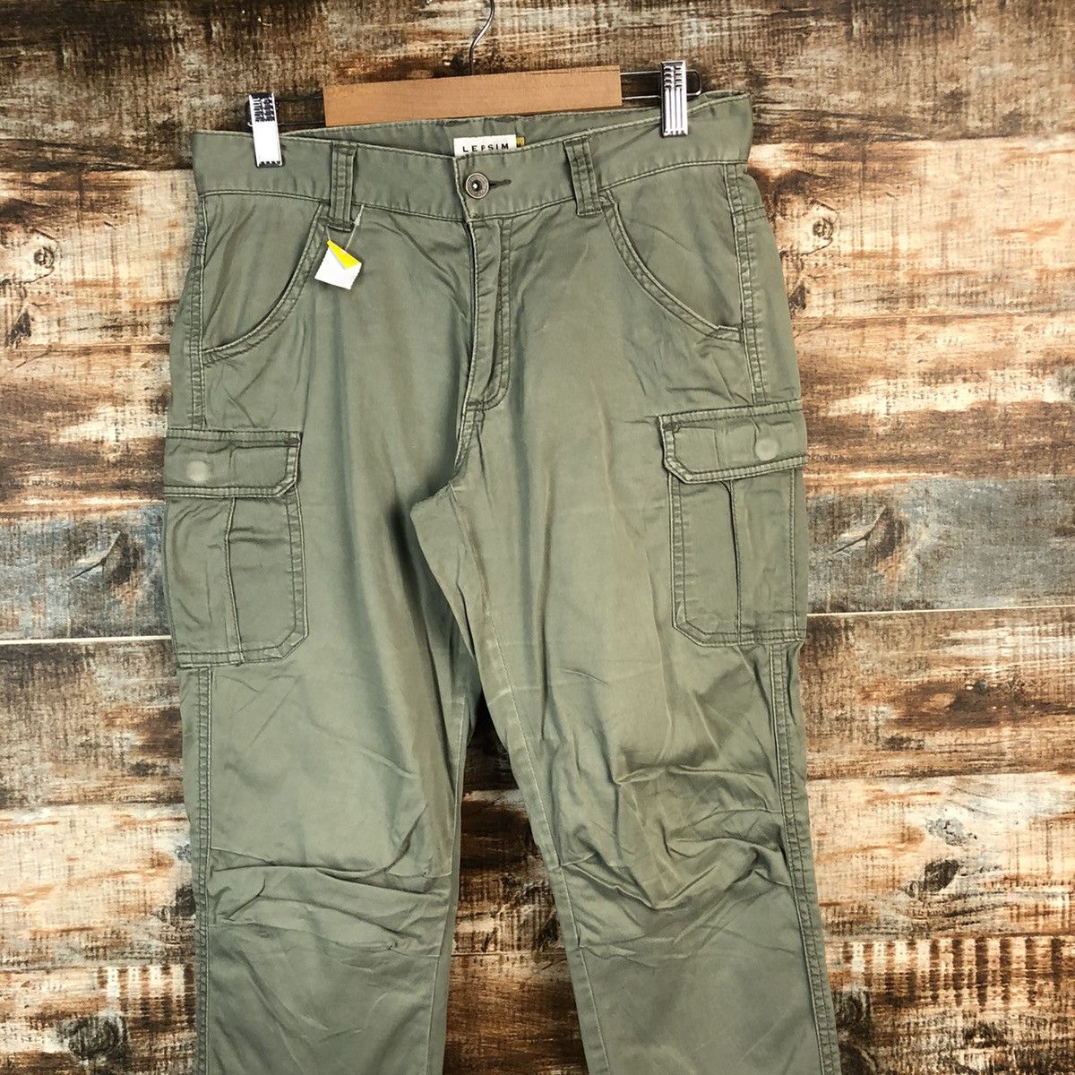 Japanese Brand DL Lepsim Green Cargo Multipocket Pants #C646 Size US 29 - 4 Thumbnail