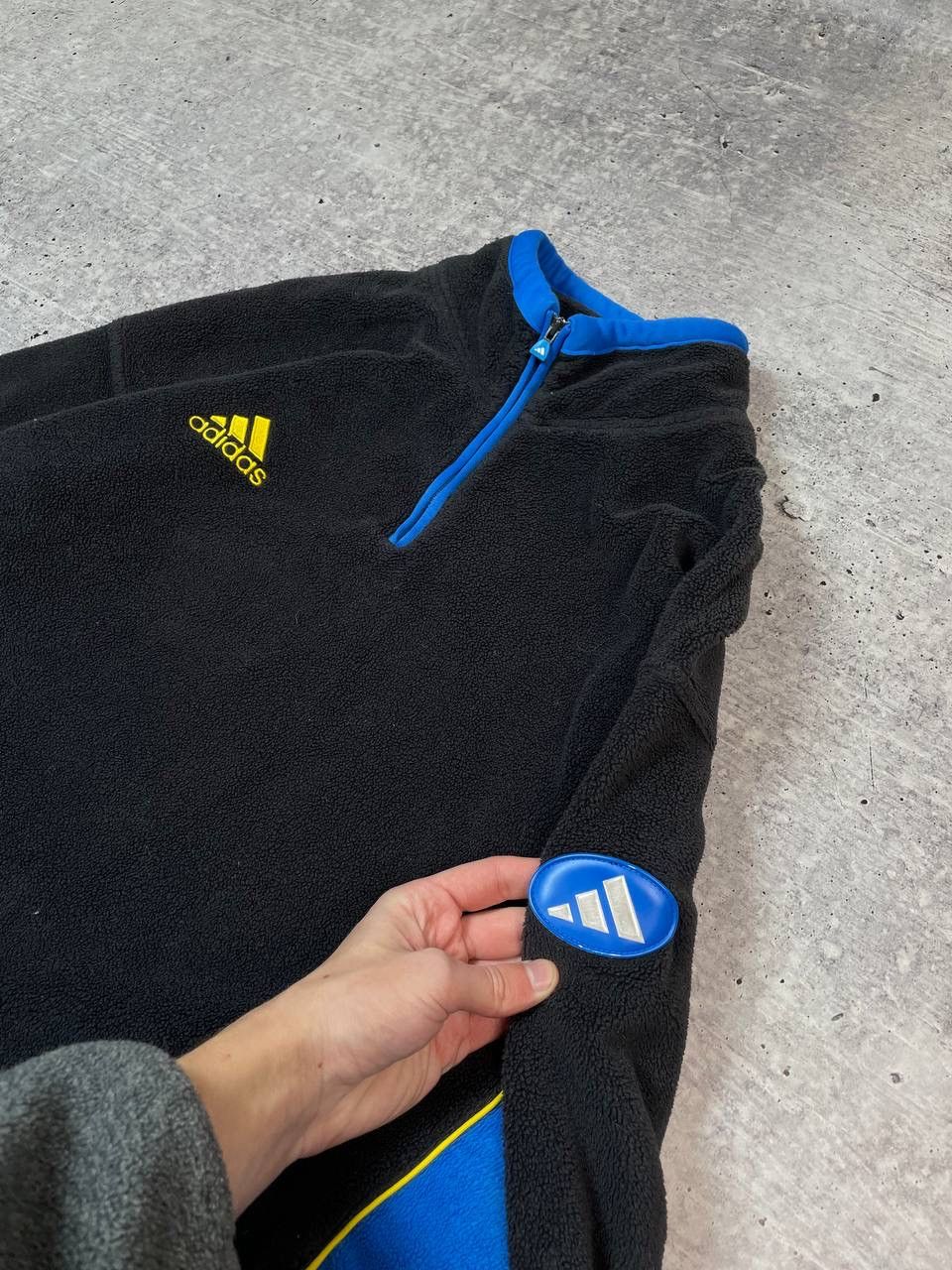 Adidas Vintage 90s Adidas Baggy Half Zip Fleece Jacket Y2K Size US XL / EU 56 / 4 - 4 Thumbnail