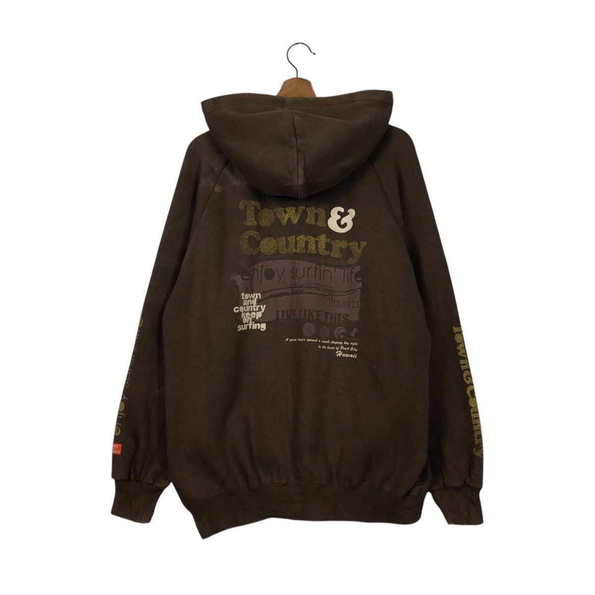 Japanese Brand × Vintage 📌Vintage Hoodie Pull Over Town & Craft Hawaii Surf Big Logo Size US M / EU 48-50 / 2 - 9 Thumbnail