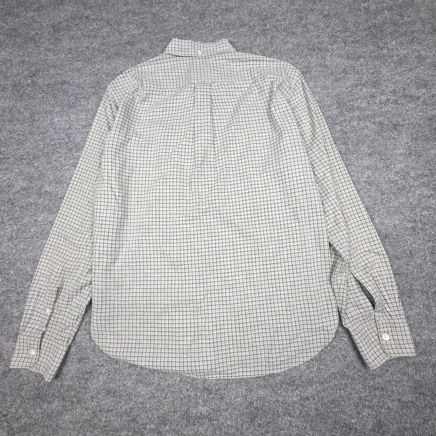 Todd Snyder Todd Snyder Shirt Mens Medium Gray Check Cotton Long Sleeve Oxford Collar Button-Up Shirt Size US M / EU 48-50 / 2 - 3 Thumbnail