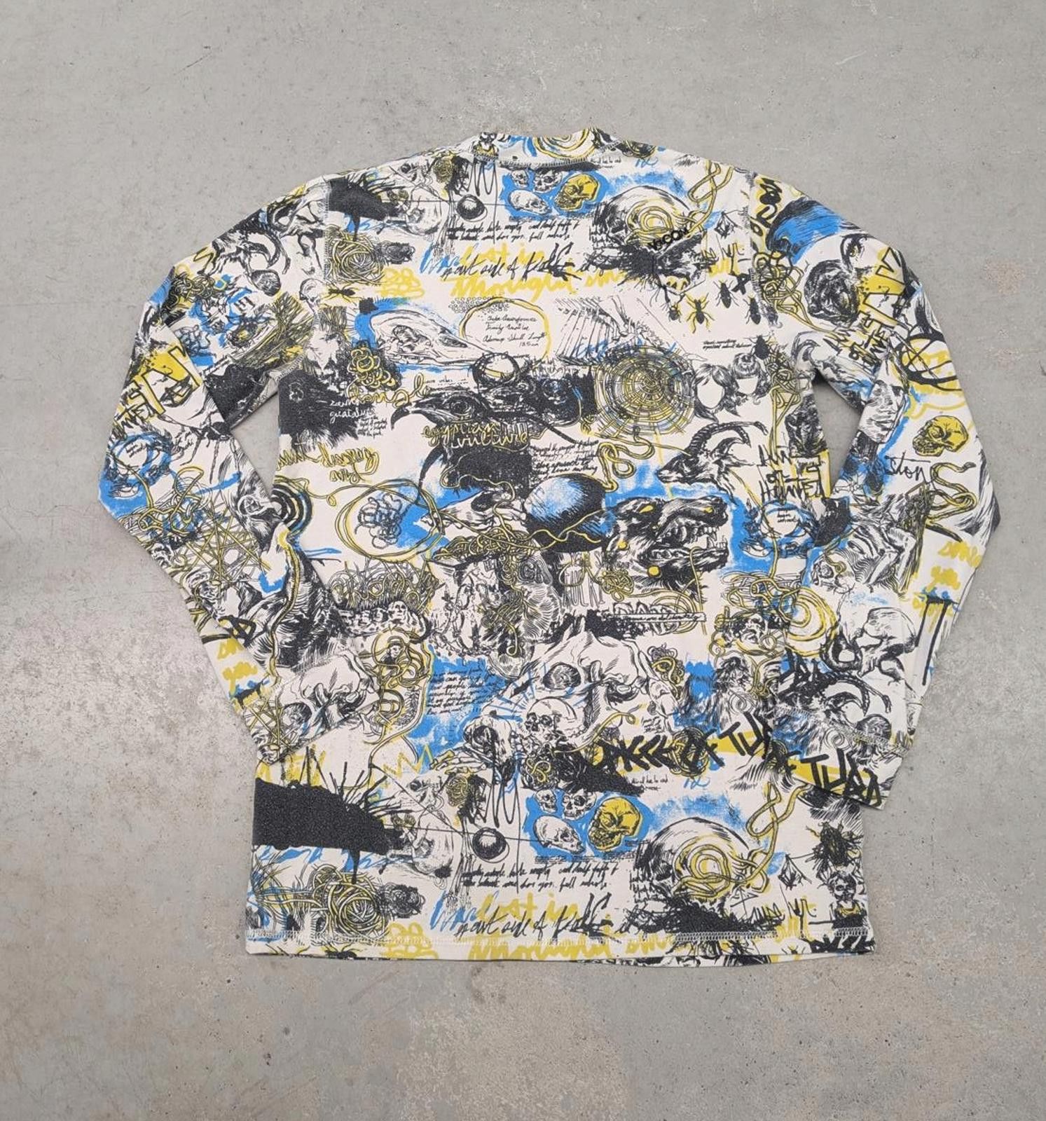 Volcom Rare Y2K Volcom All over print sketch art long sleeve shirt Size US S / EU 44-46 / 1 - 2 Thumbnail