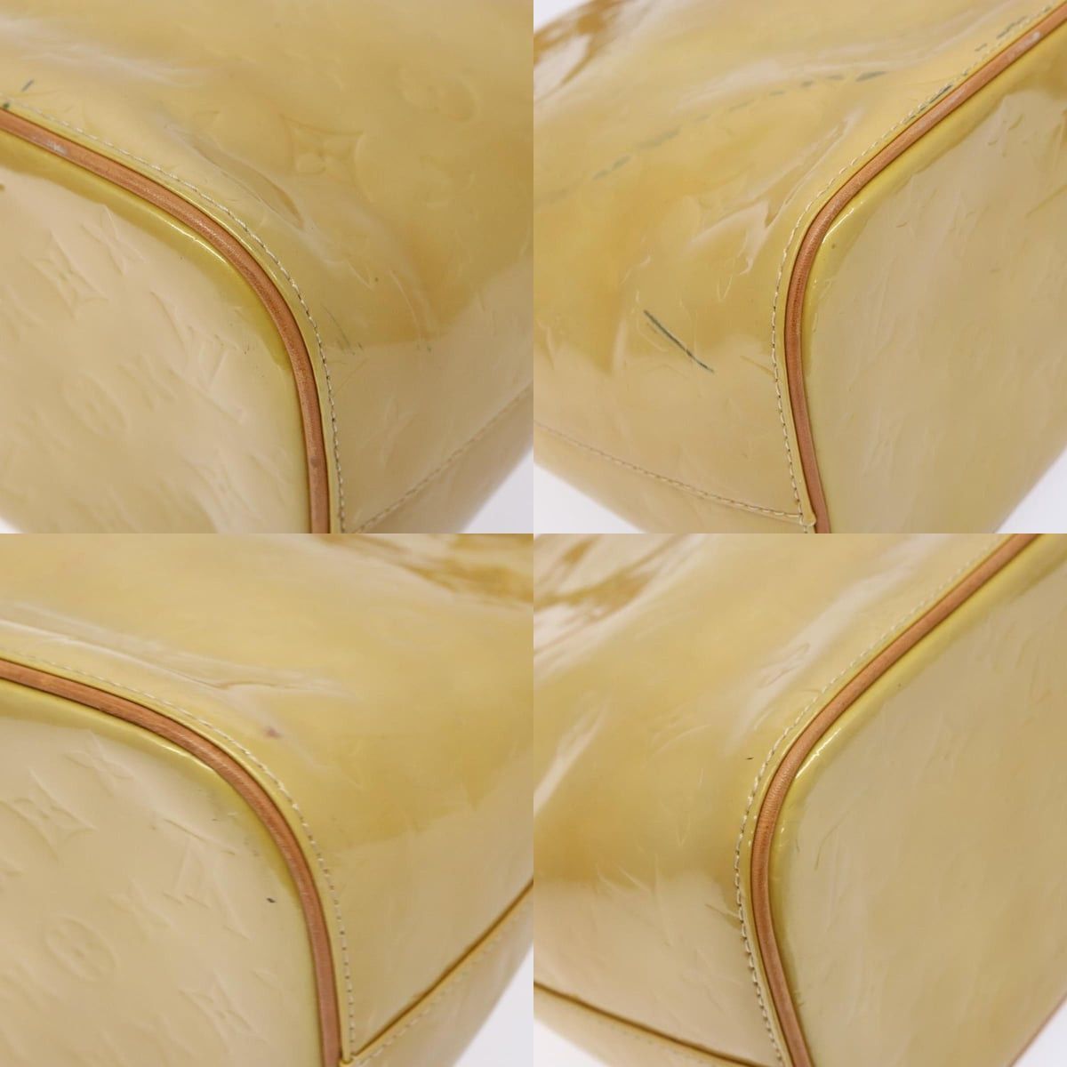 Louis Vuitton LOUIS VUITTON Monogram Vernis Houston Hand Bag Beige M91004 Size ONE SIZE - 10 Thumbnail