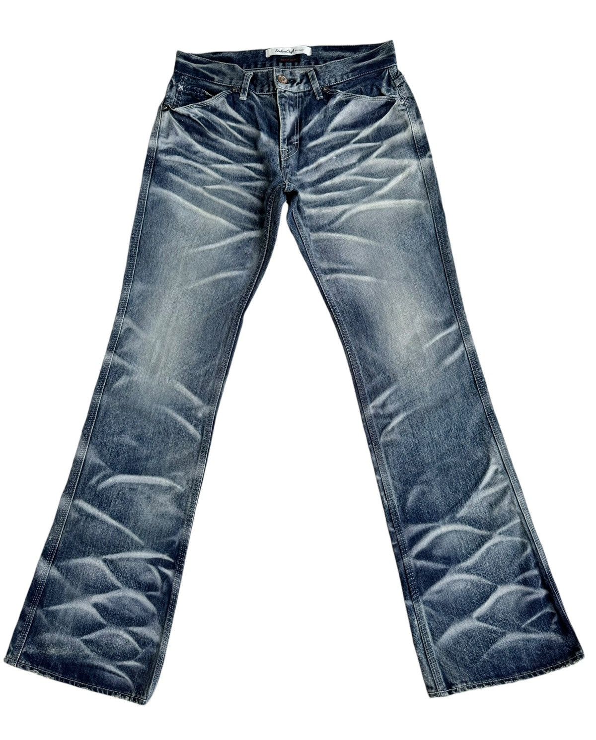 Japanese Brand ⚡️Distressed Japanese Brand Urban Craft Vintage Flare Jeans Size US 32 / EU 48 - 2 Thumbnail