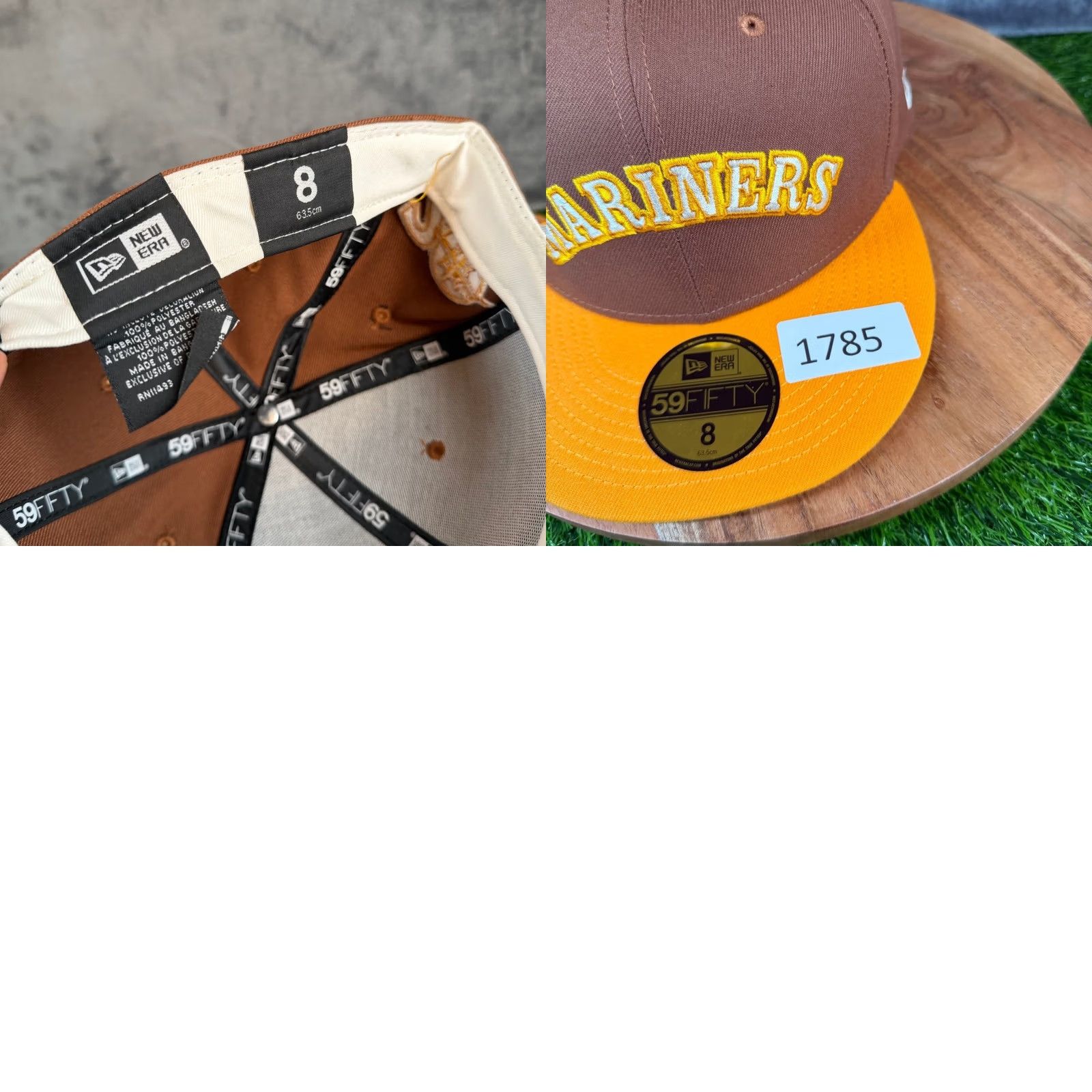 New Era New Era 59FIFTY Seattle Mariners Hat Mens Size 8 Brown Yellow Fitted Cap NWT Size ONE SIZE - 8 Thumbnail
