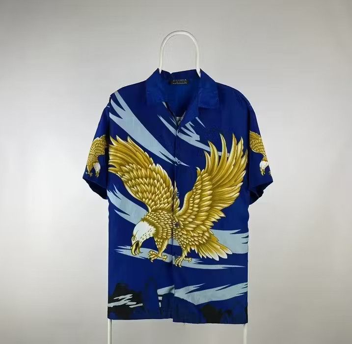 Japanese Brand Fuhua shirt eagle Hawaii shirt Japanese American vintage Size US L / EU 52-54 / 3 - 1 Thumbnail