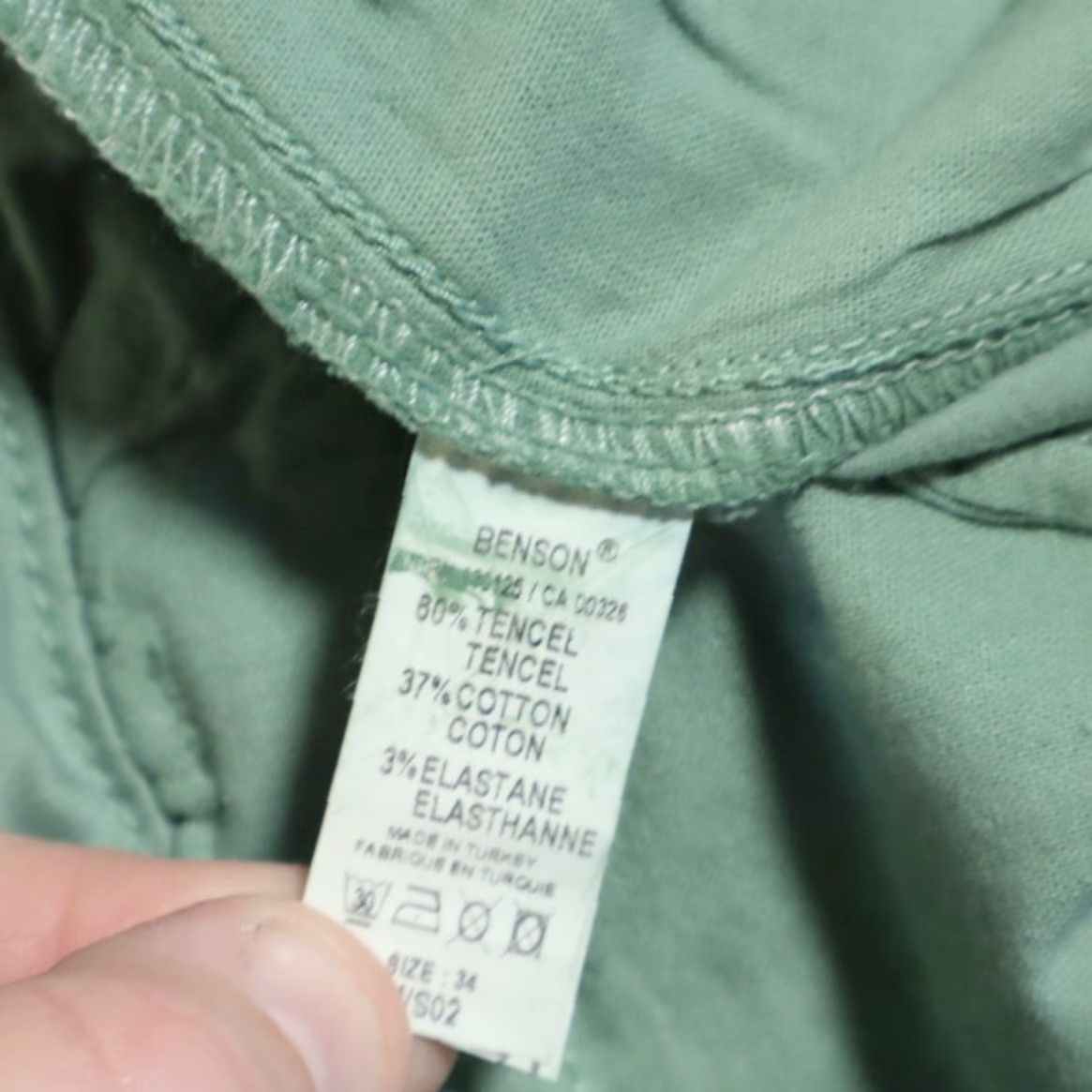 Henson Benson Stretch Palm Spring Khaki Chino Shorts Jade Green Men's 34 Size US 34 / EU 50 - 6 Thumbnail