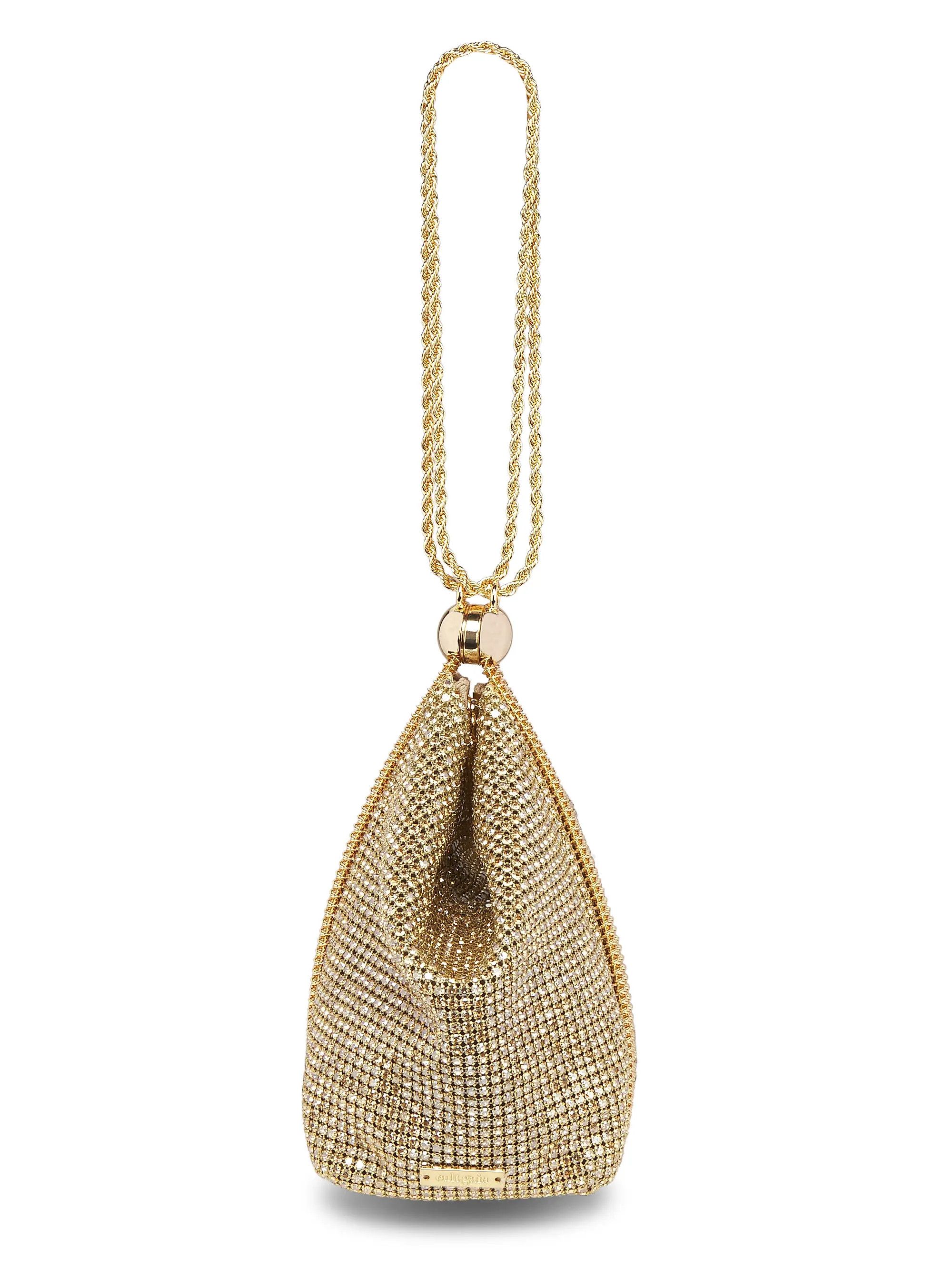 Cult Gaia os11x0526 Size: OS / Rue Rhinestone Wristlet Bag in Gold Size ONE SIZE - 5 Thumbnail