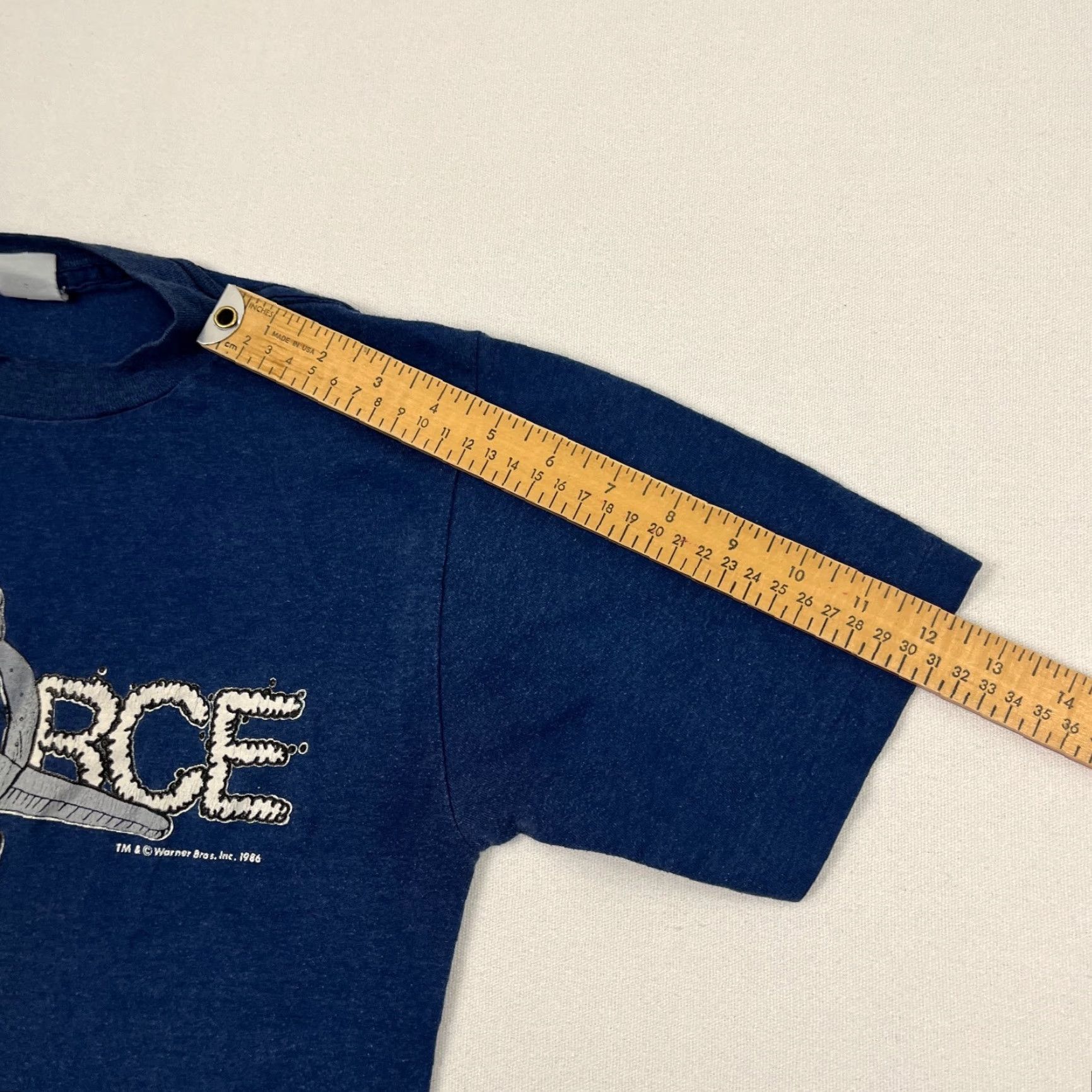 Vintage VTG 80s USAF Air Force Shirt Adult S Blue Warner Bros Daffy Duck Single Stitch Mens Short Sleeve Crew Neck Graphic Print Logo Classic 80s Size US S / EU 44-46 / 1 - 6 Thumbnail